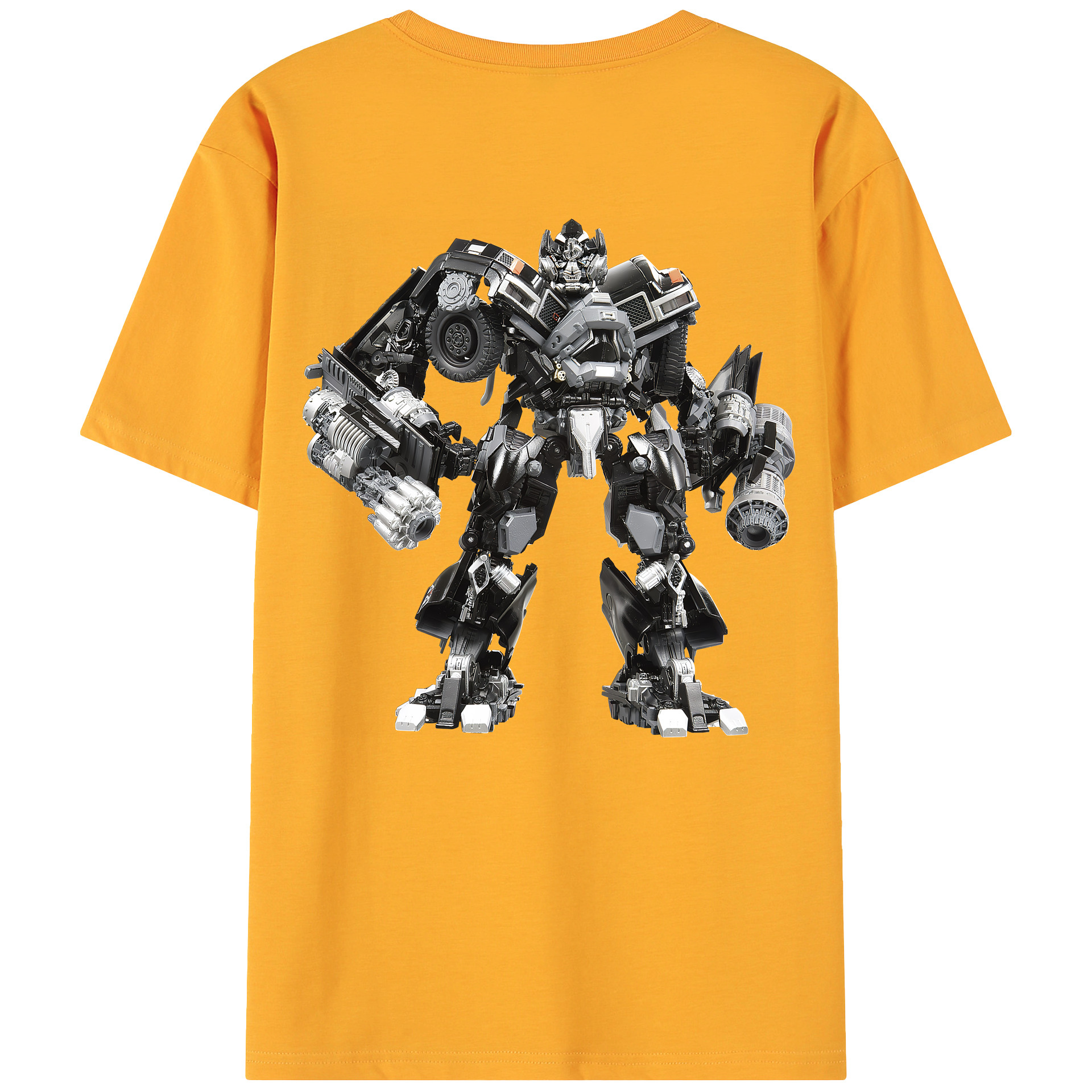 （画像用） Transformers トランスフォーマー 綿100％ メンズ半袖Tシャツ（バックプリント） 通気性