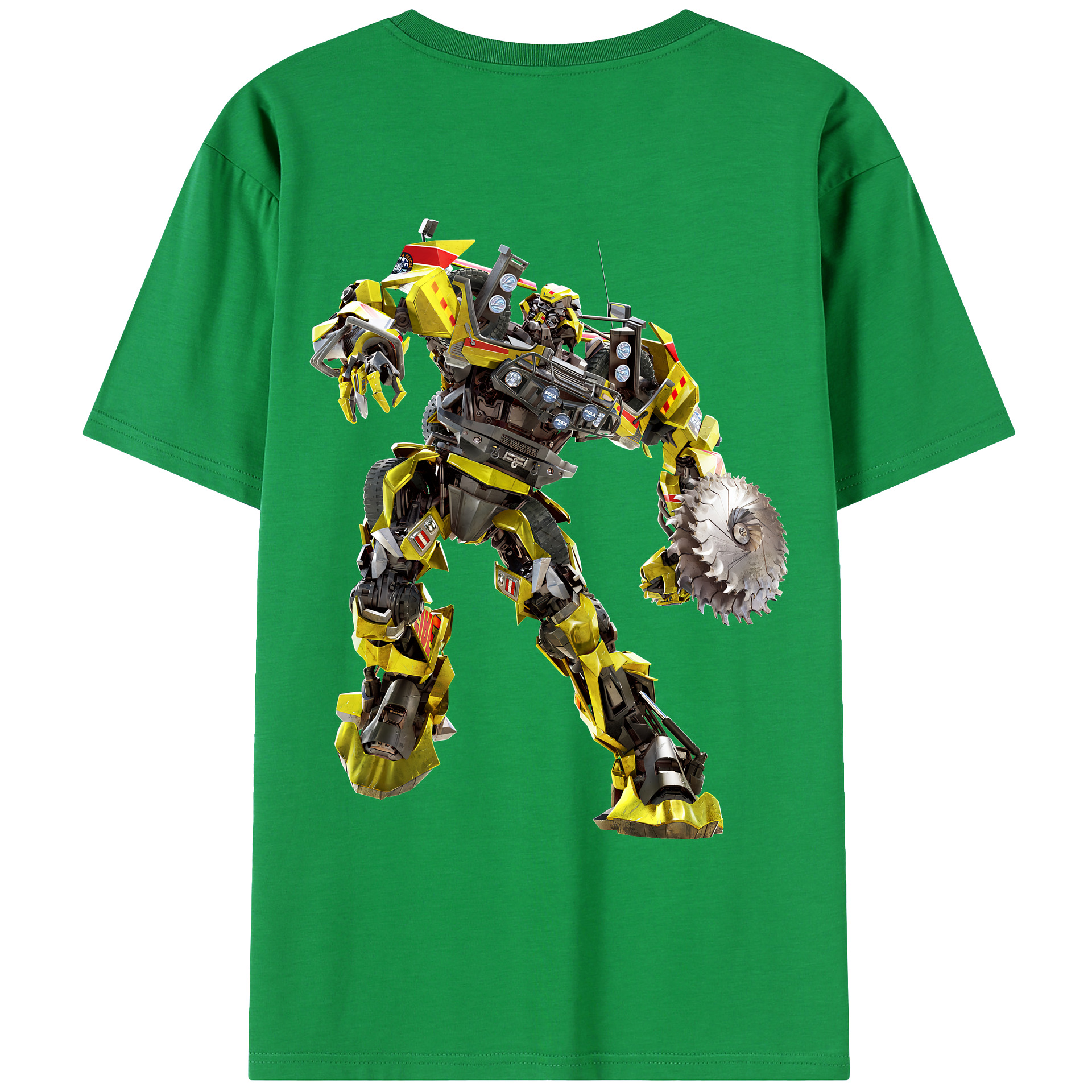 （画像用） Transformers トランスフォーマー 綿100％ メンズ半袖Tシャツ（バックプリント） 通気性