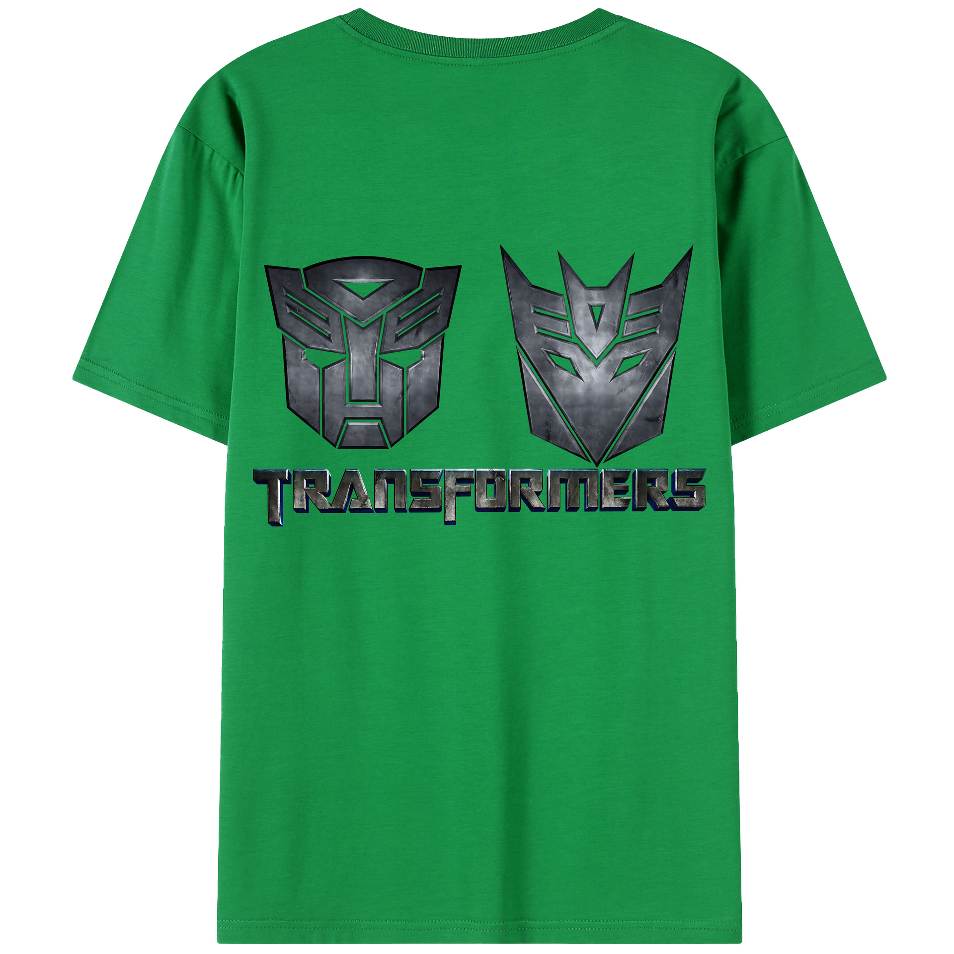 （画像用） Transformers トランスフォーマー 綿100％ メンズ半袖Tシャツ（バックプリント） 通気性