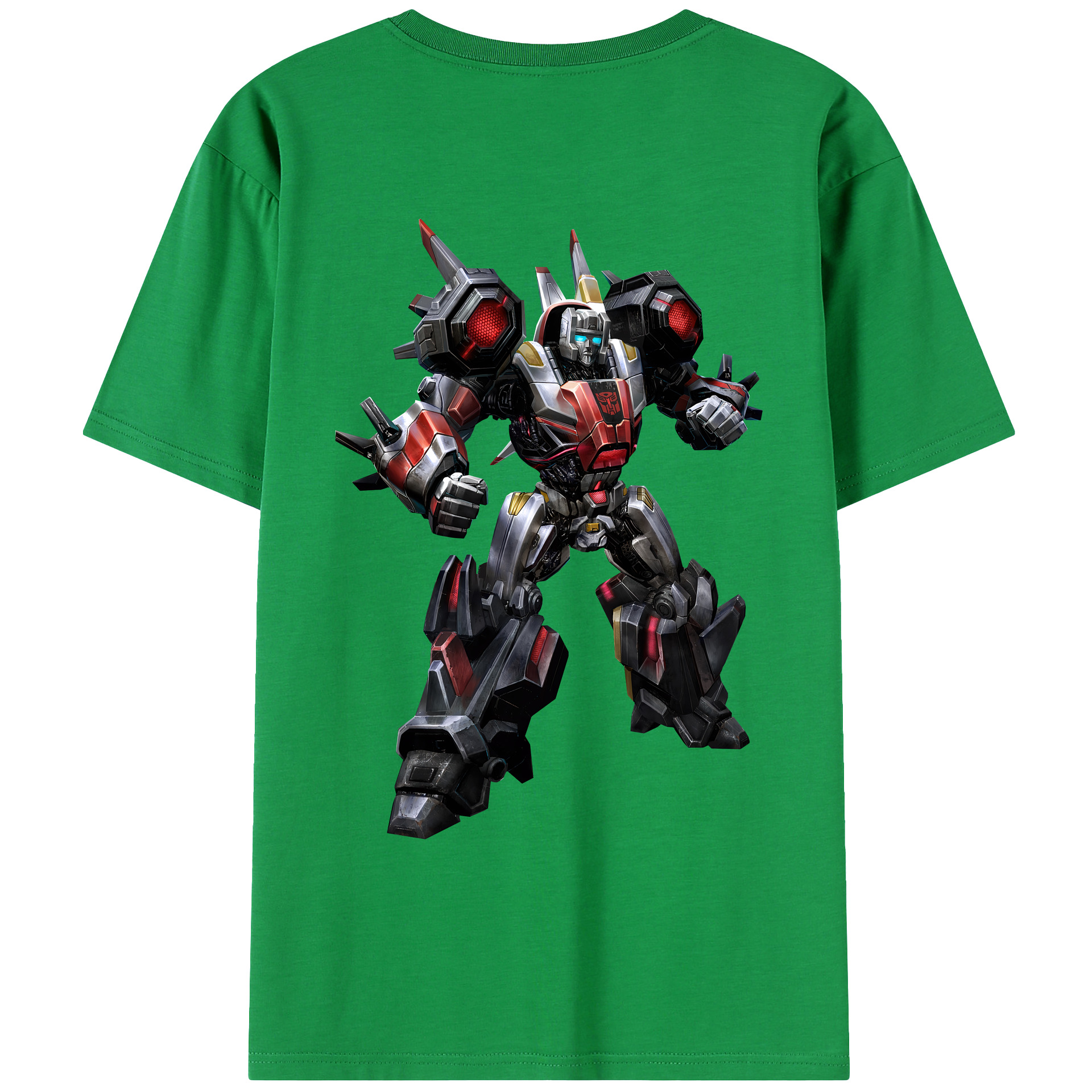（画像用） Transformers トランスフォーマー 綿100％ メンズ半袖Tシャツ（バックプリント） 通気性