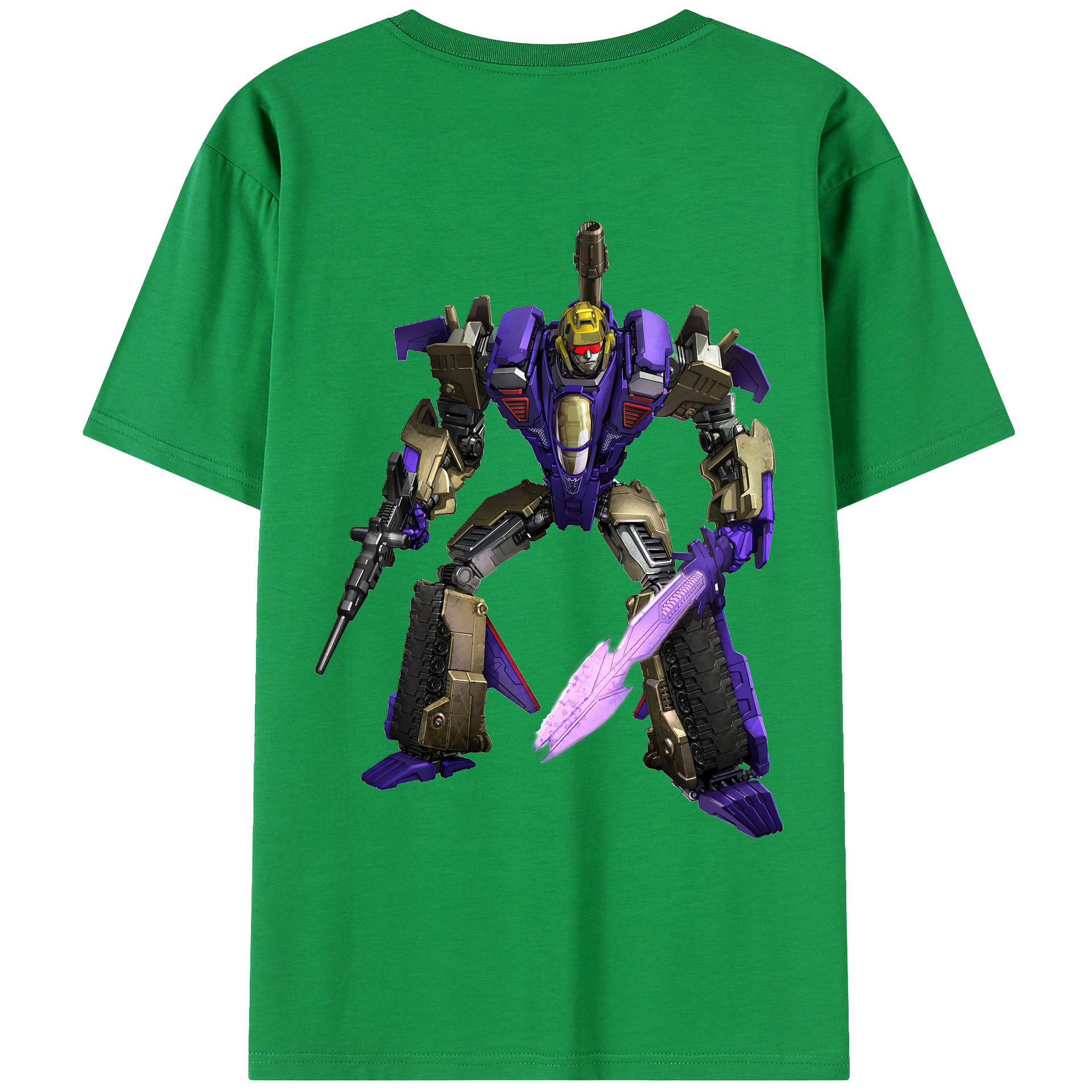 （画像用） Transformers トランスフォーマー 綿100％ メンズ半袖Tシャツ（バックプリント） 通気性
