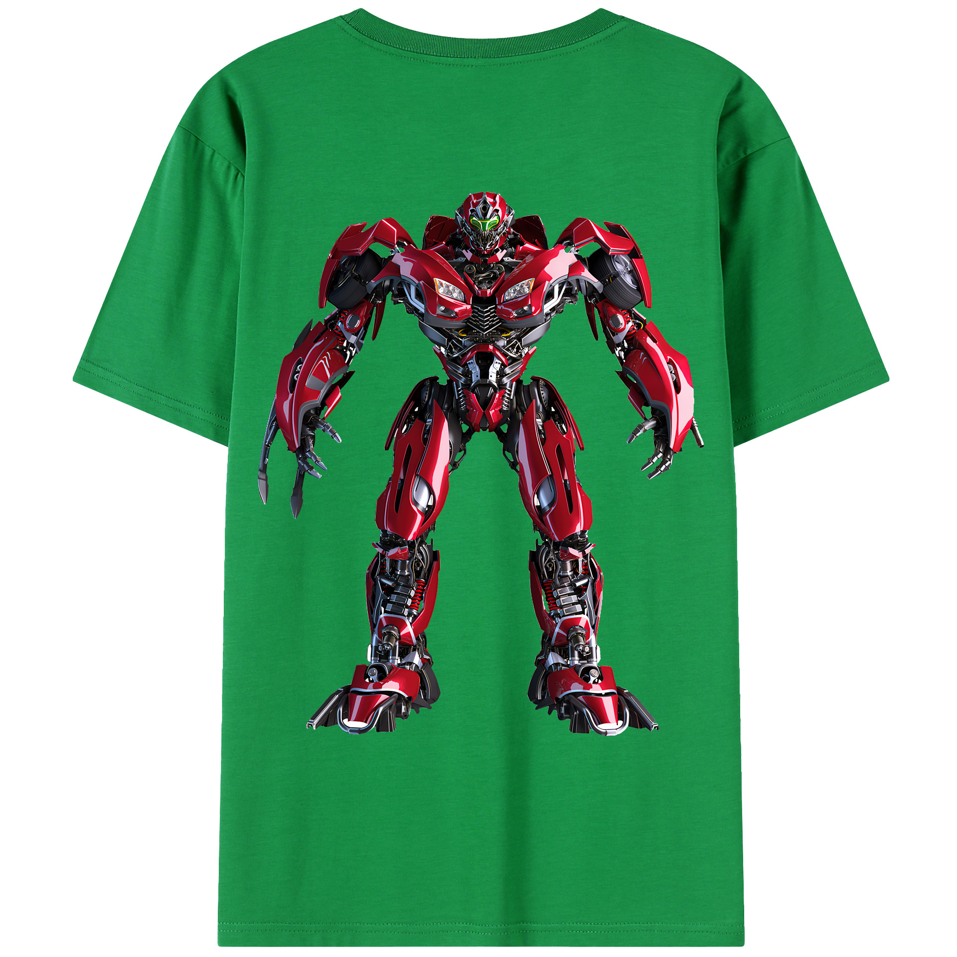 （画像用） Transformers トランスフォーマー 綿100％ メンズ半袖Tシャツ（バックプリント） 通気性