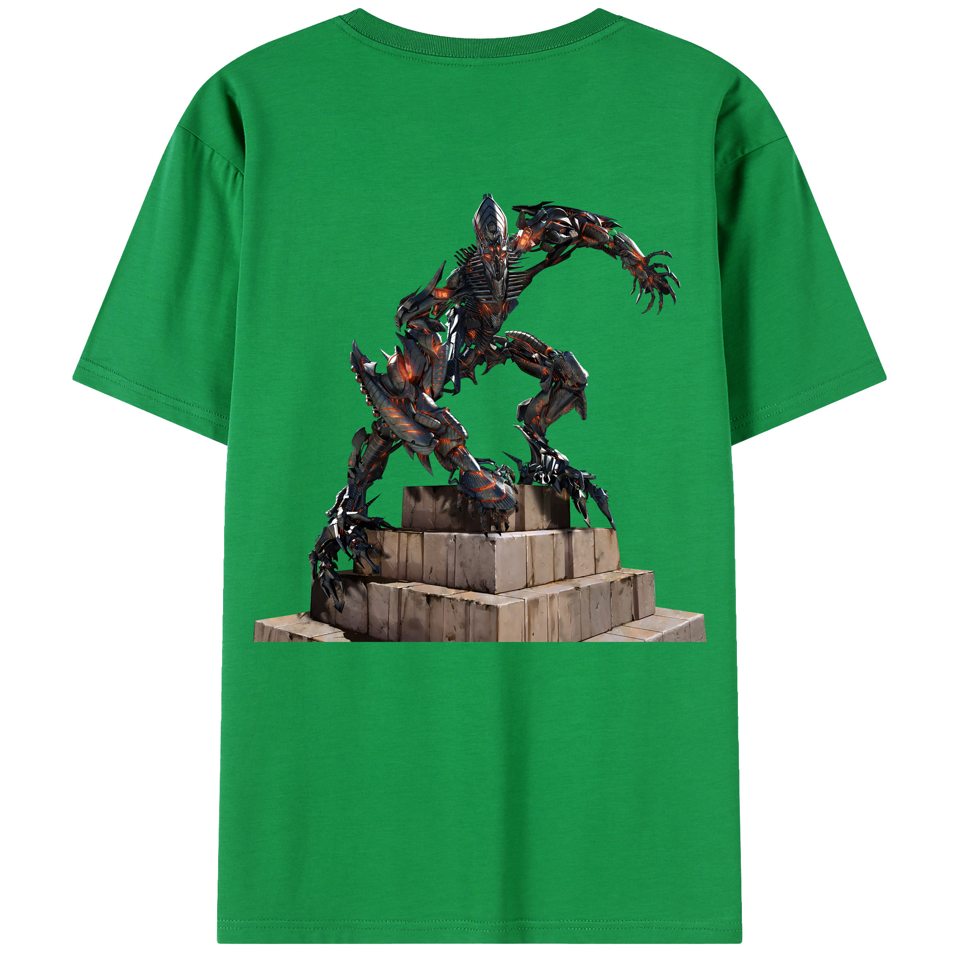 （画像用） Transformers トランスフォーマー 綿100％ メンズ半袖Tシャツ（バックプリント） 通気性