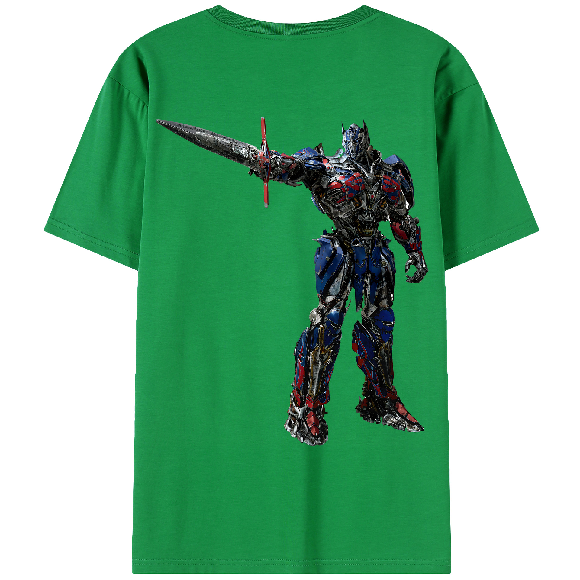 （画像用） Transformers トランスフォーマー 綿100％ メンズ半袖Tシャツ（バックプリント） 通気性
