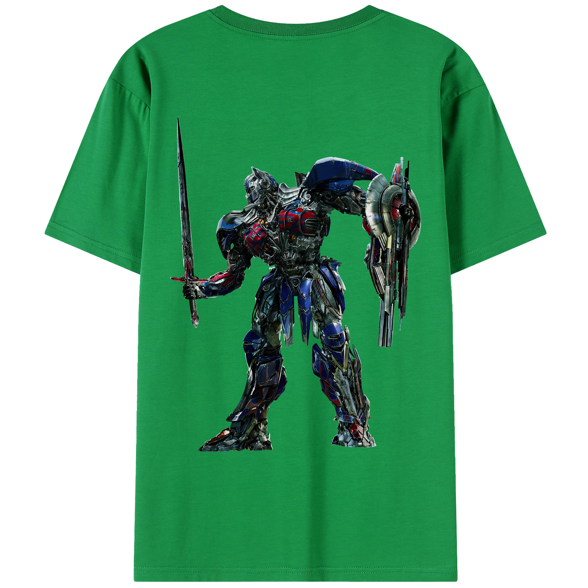 （画像用） Transformers トランスフォーマー 綿100％ メンズ半袖Tシャツ（バックプリント） 通気性