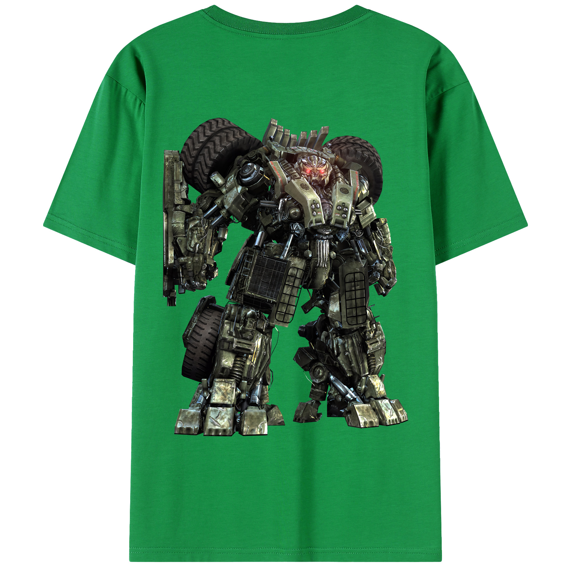 （画像用） Transformers トランスフォーマー 綿100％ メンズ半袖Tシャツ（バックプリント） 通気性
