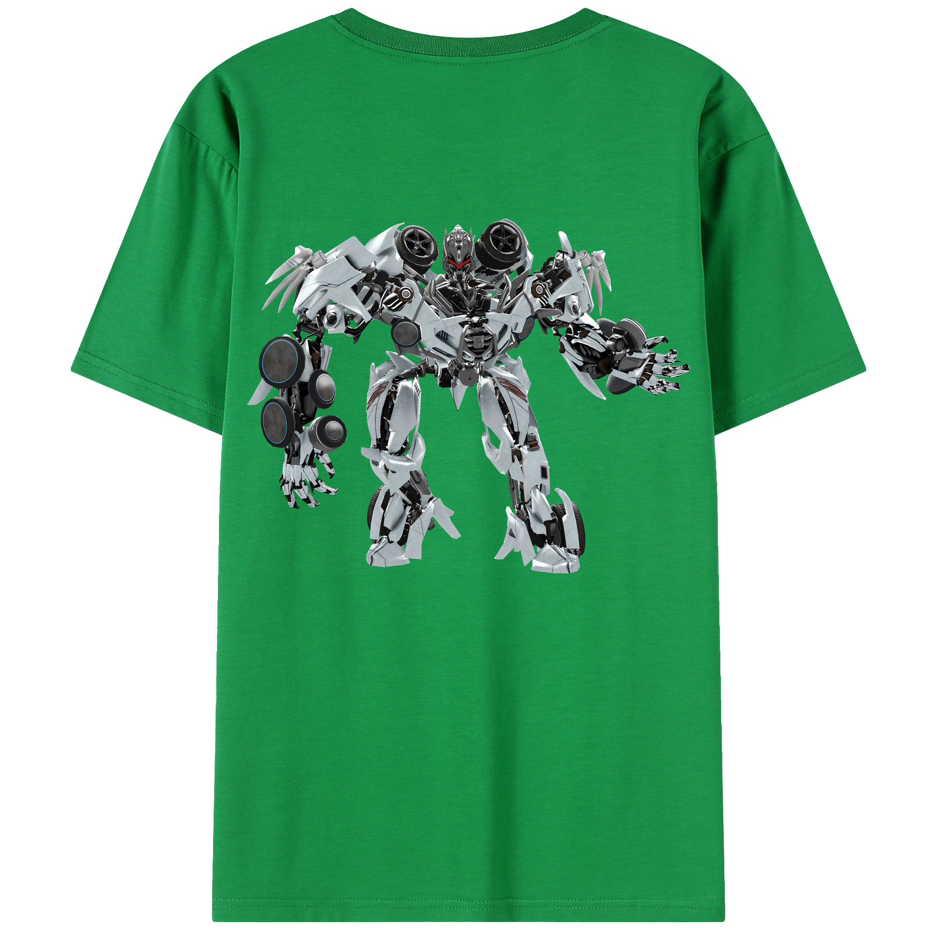 （画像用） Transformers トランスフォーマー 綿100％ メンズ半袖Tシャツ（バックプリント） 通気性