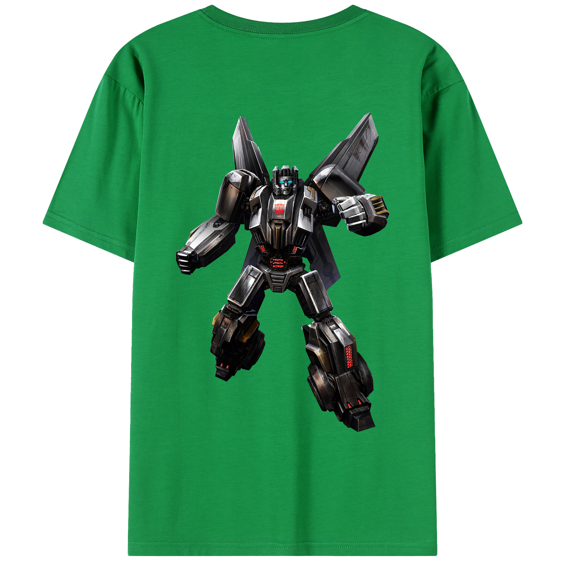 （画像用） Transformers トランスフォーマー 綿100％ メンズ半袖Tシャツ（バックプリント） 通気性