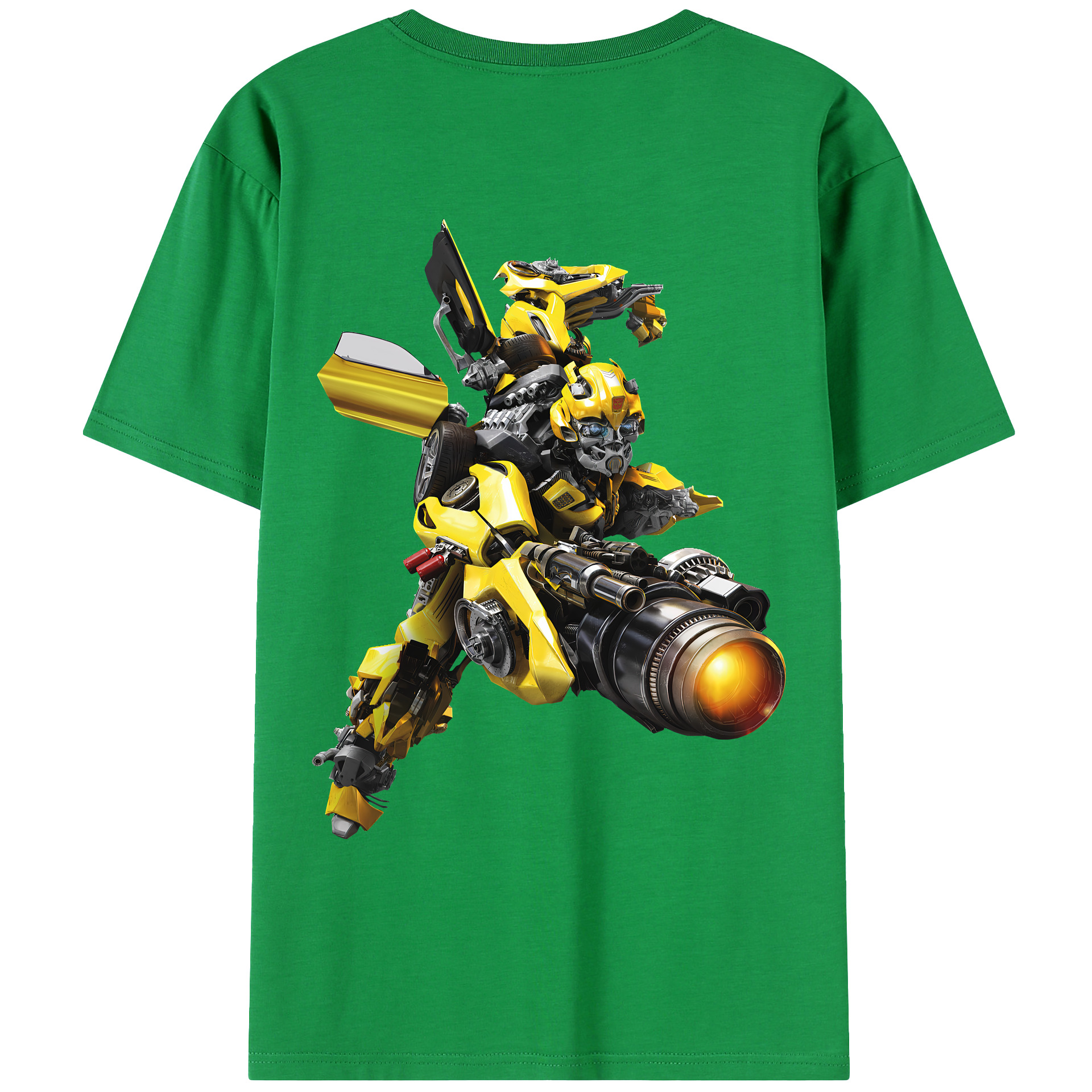 （画像用） Transformers トランスフォーマー 綿100％ メンズ半袖Tシャツ（バックプリント） 通気性