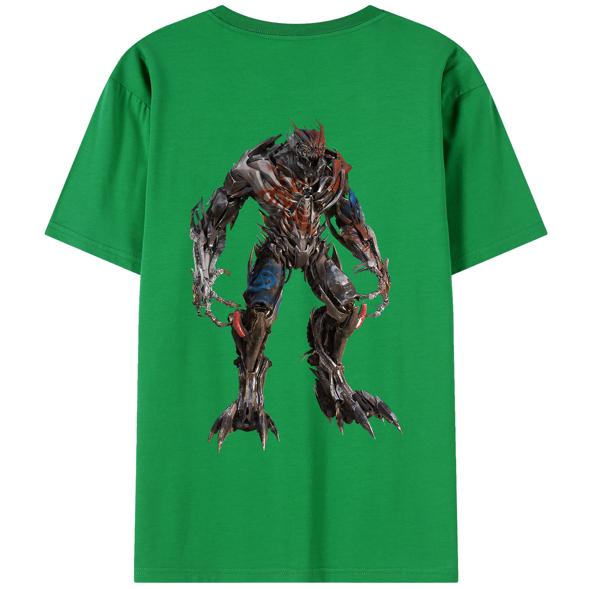 （画像用） Transformers トランスフォーマー 綿100％ メンズ半袖Tシャツ（バックプリント） 通気性