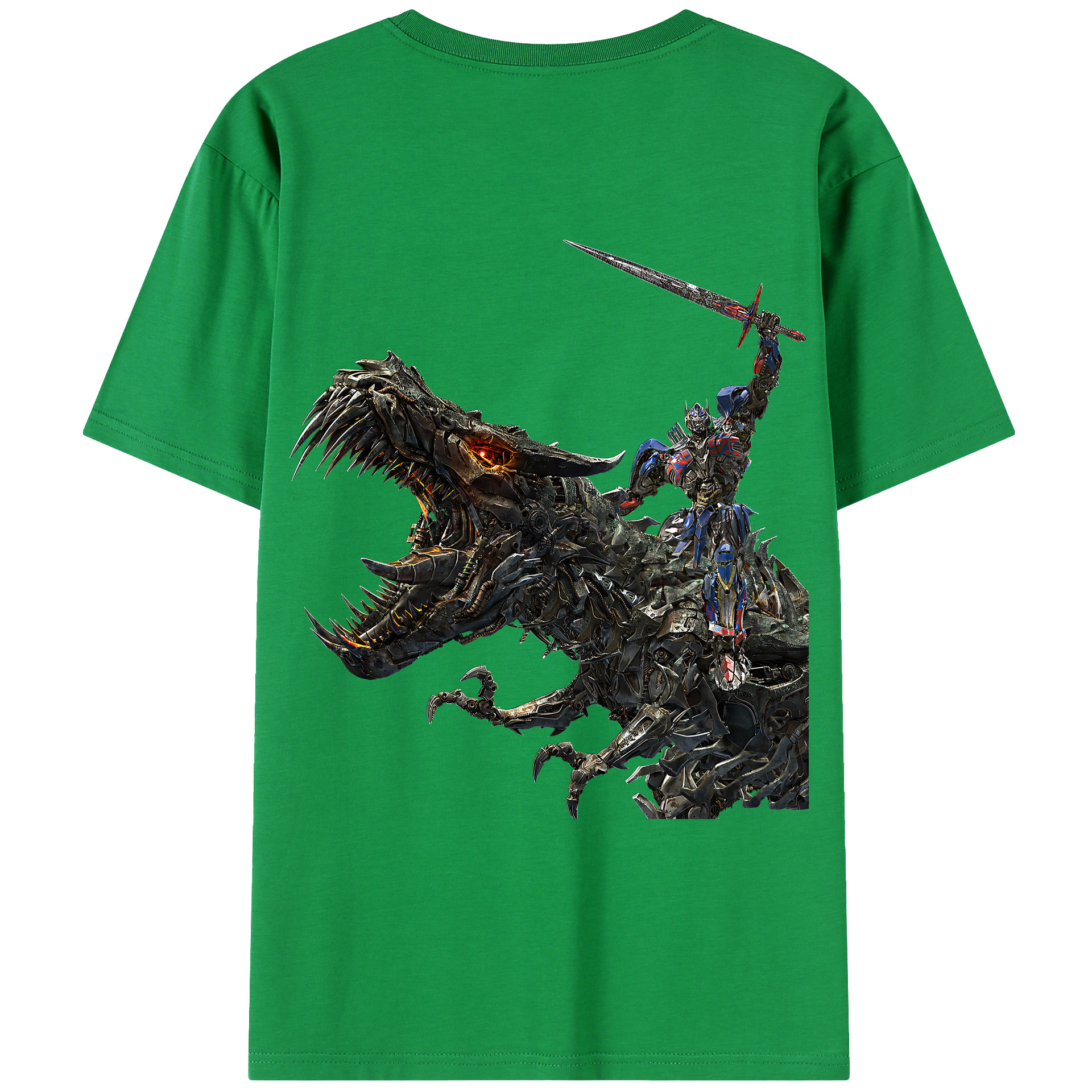 （画像用） Transformers トランスフォーマー 綿100％ メンズ半袖Tシャツ（バックプリント） 通気性