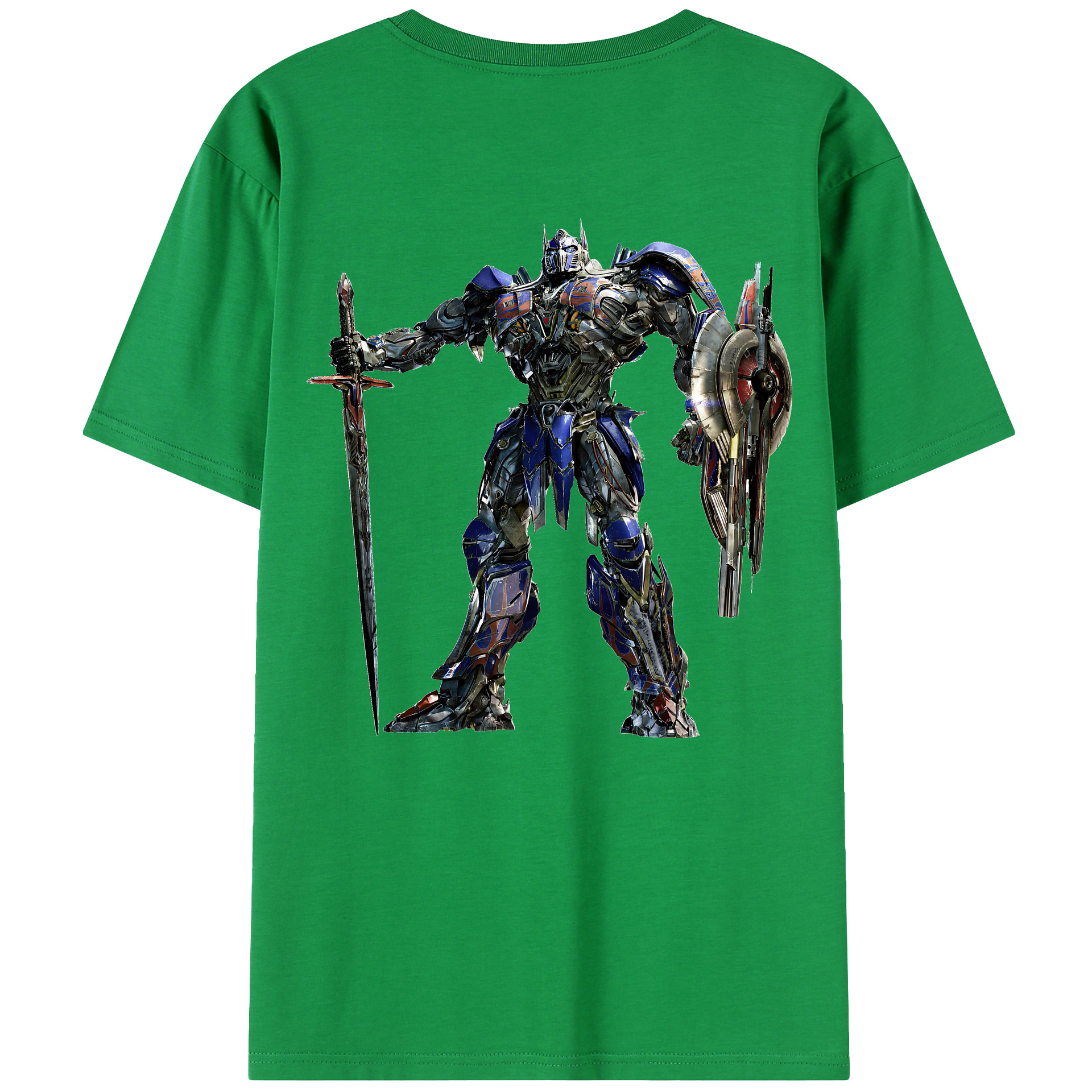 （画像用） Transformers トランスフォーマー 綿100％ メンズ半袖Tシャツ（バックプリント） 通気性