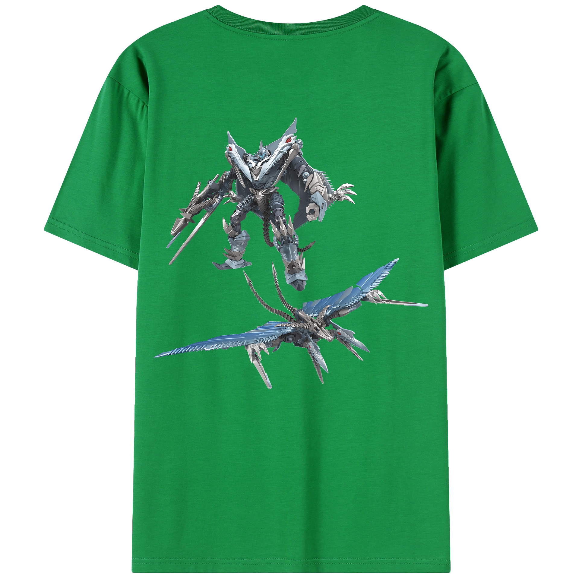 （画像用） Transformers トランスフォーマー 綿100％ メンズ半袖Tシャツ（バックプリント） 通気性