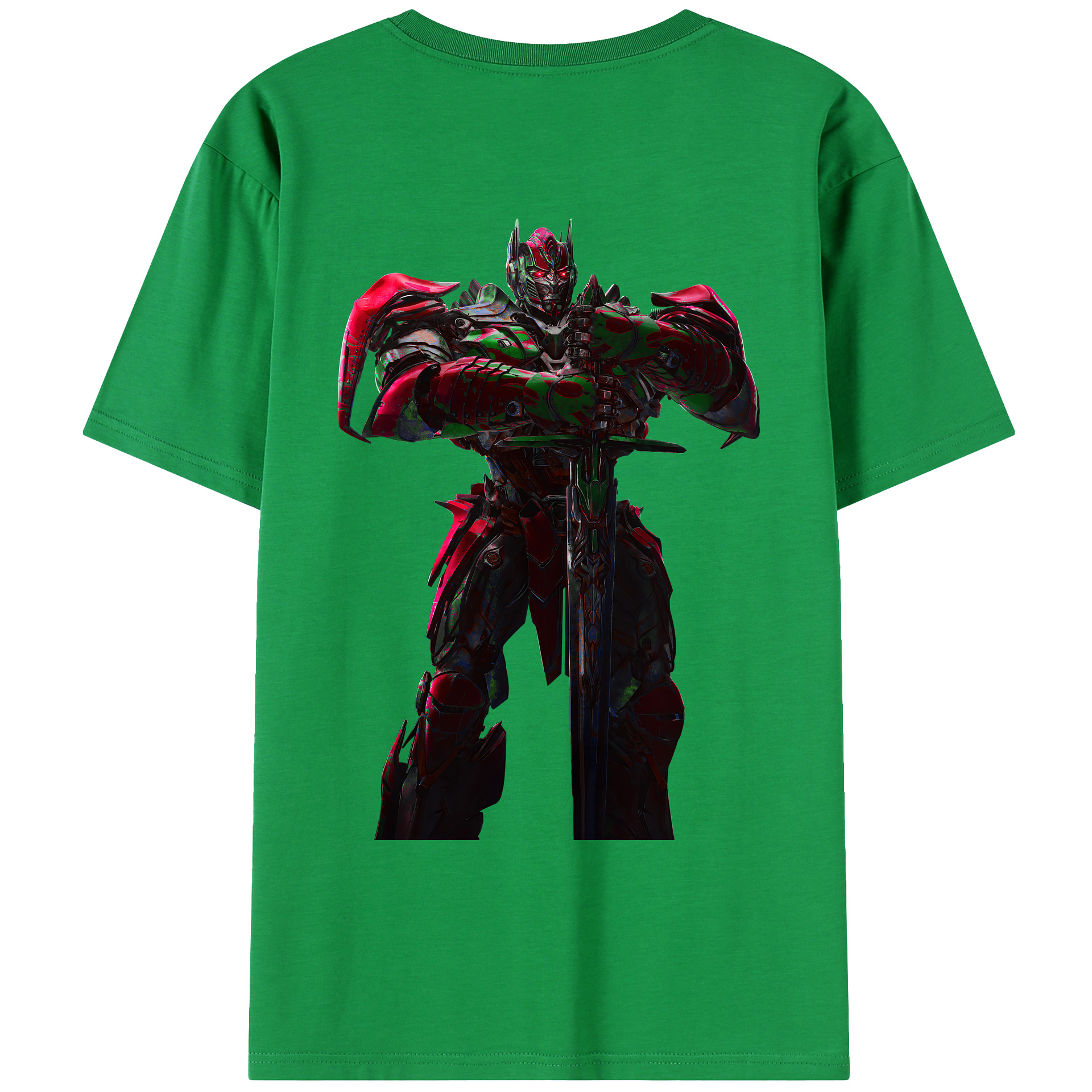 （画像用） Transformers トランスフォーマー 綿100％ メンズ半袖Tシャツ（バックプリント） 通気性