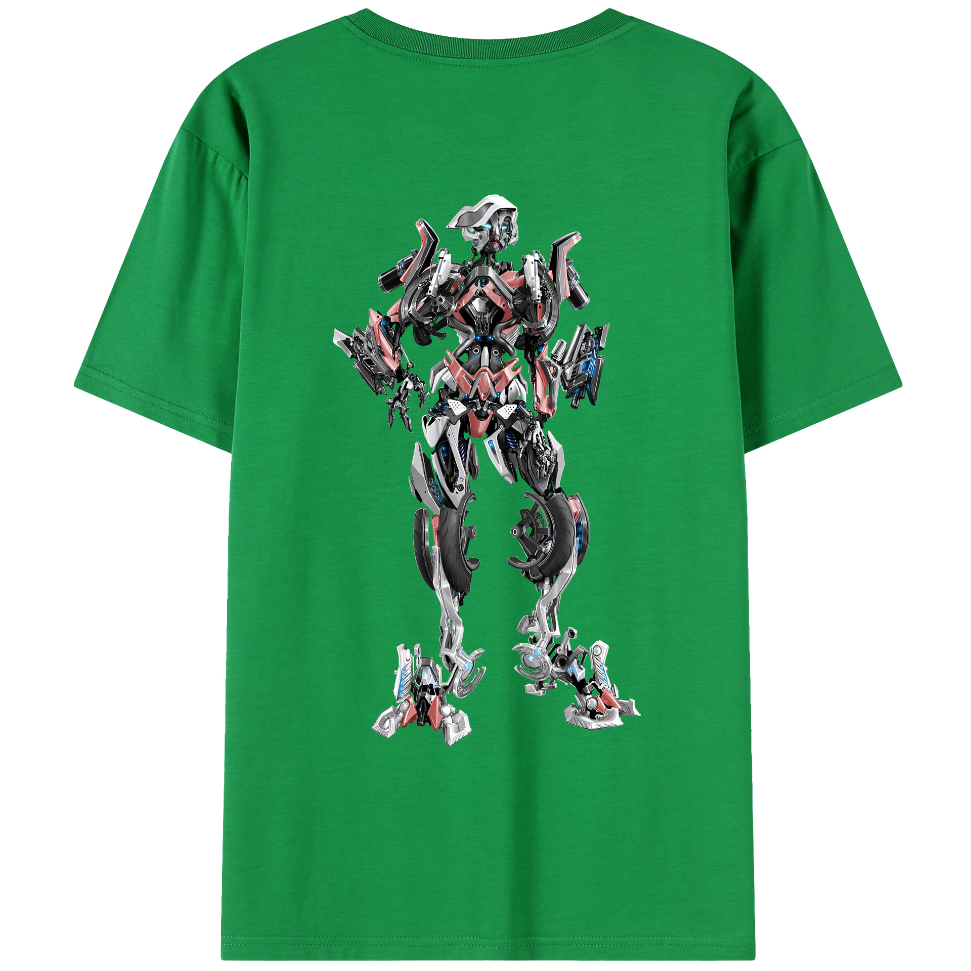 （画像用） Transformers トランスフォーマー 綿100％ メンズ半袖Tシャツ（バックプリント） 通気性