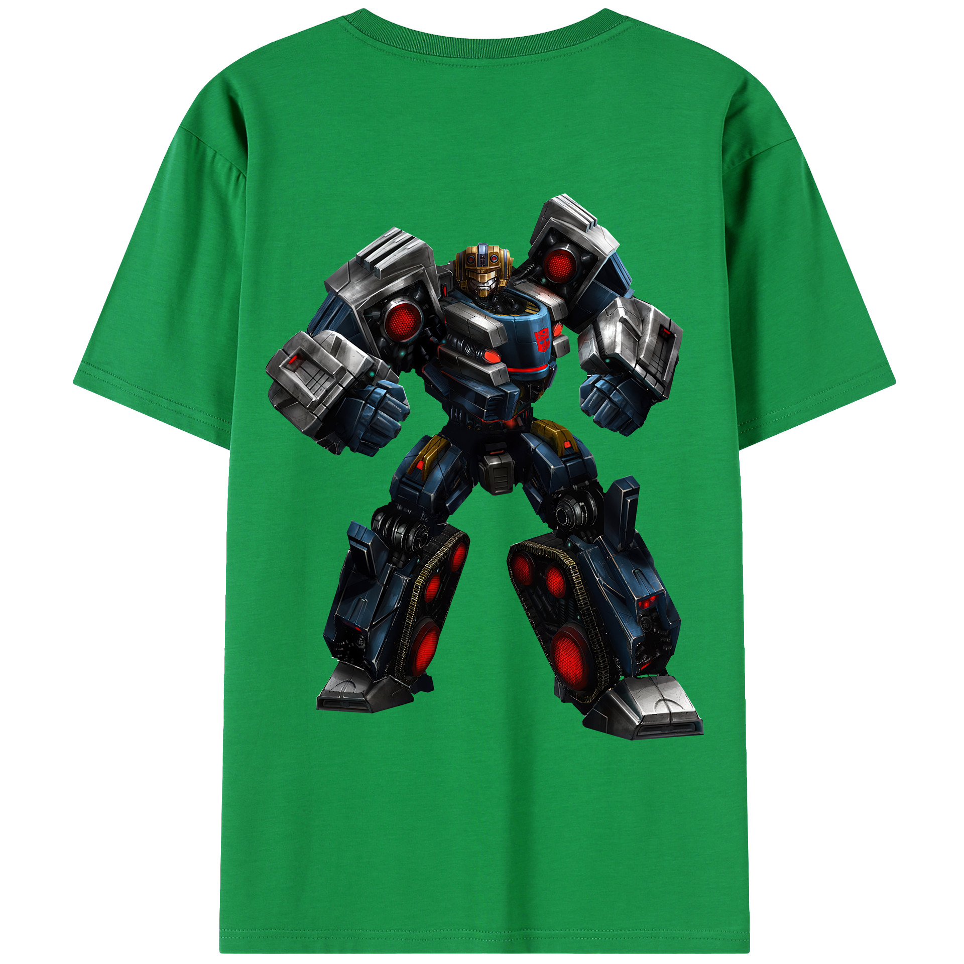 （画像用） Transformers トランスフォーマー 綿100％ メンズ半袖Tシャツ（バックプリント） 通気性