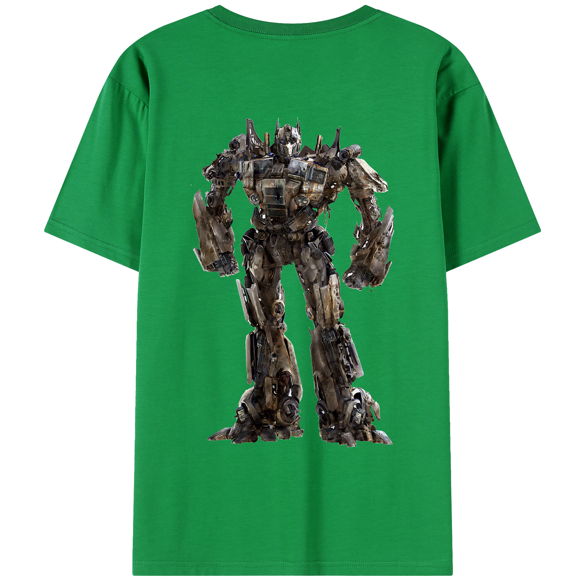 （画像用） Transformers トランスフォーマー 綿100％ メンズ半袖Tシャツ（バックプリント） 通気性