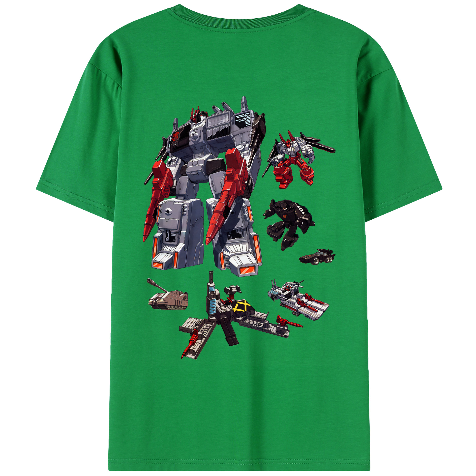 （画像用） Transformers トランスフォーマー 綿100％ メンズ半袖Tシャツ（バックプリント） 通気性