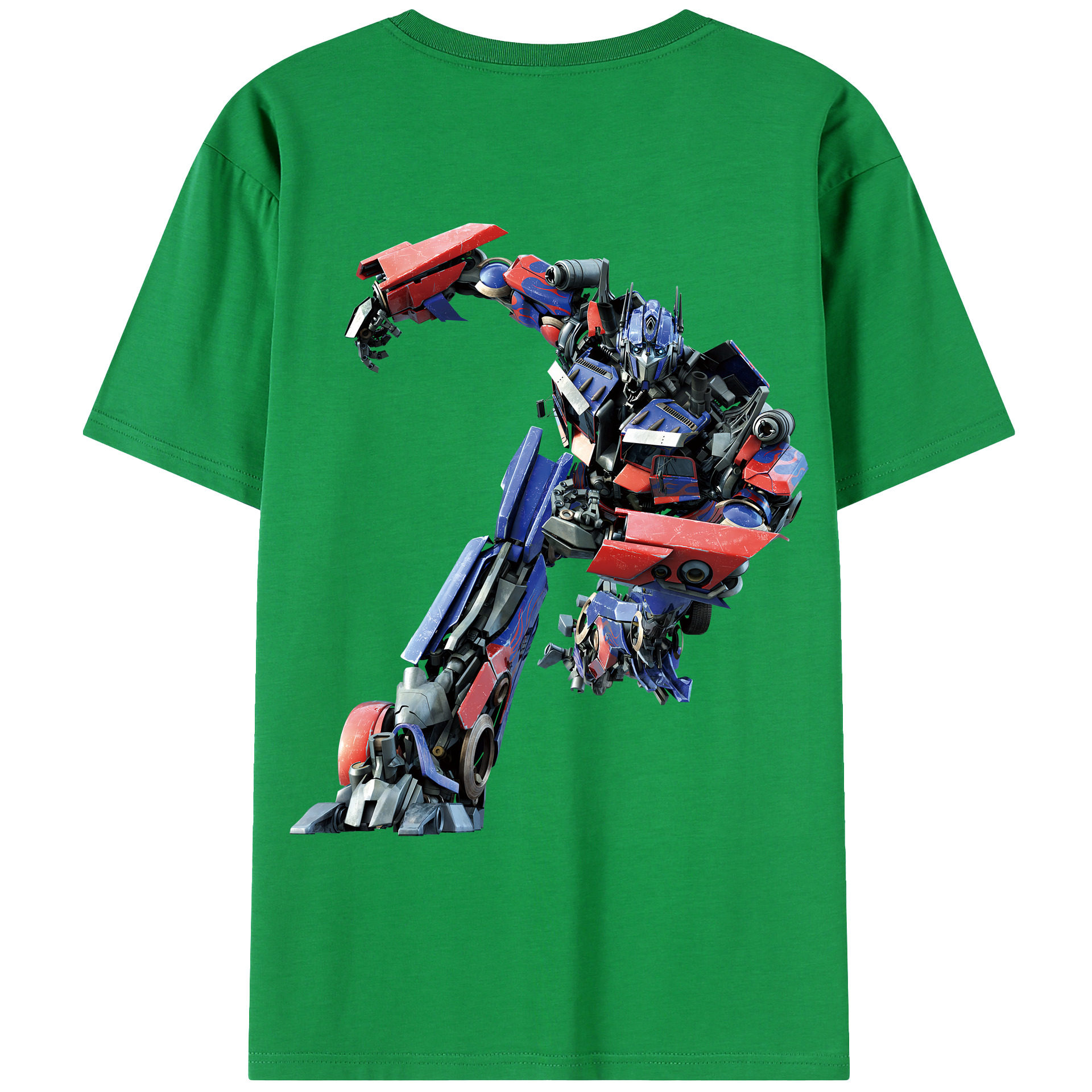 （画像用） Transformers トランスフォーマー 綿100％ メンズ半袖Tシャツ（バックプリント） 通気性