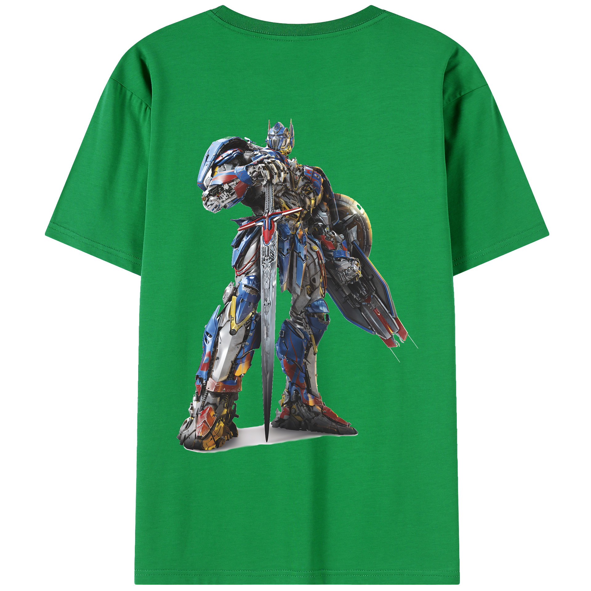 （画像用） Transformers トランスフォーマー 綿100％ メンズ半袖Tシャツ（バックプリント） 通気性