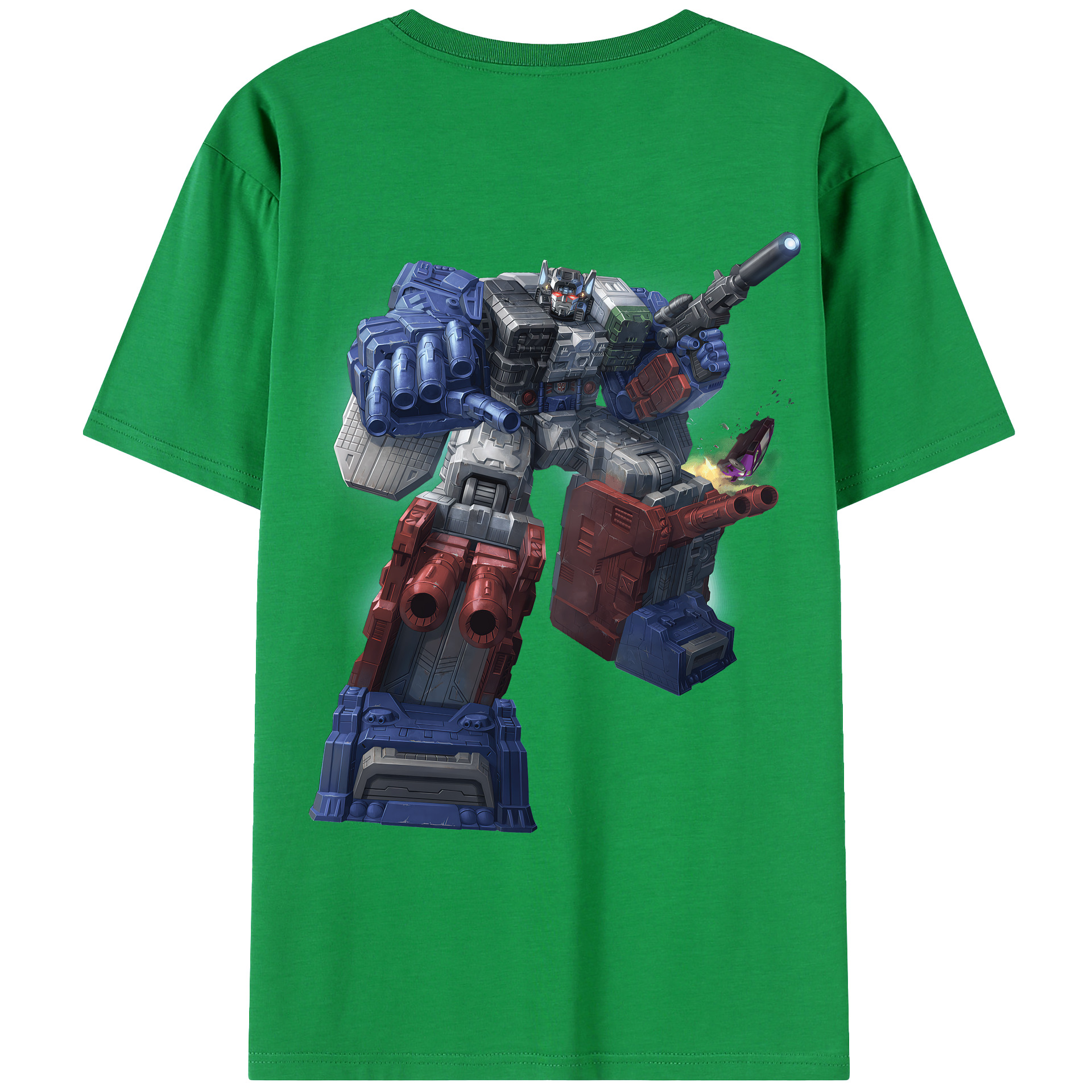 （画像用） Transformers トランスフォーマー 綿100％ メンズ半袖Tシャツ（バックプリント） 通気性
