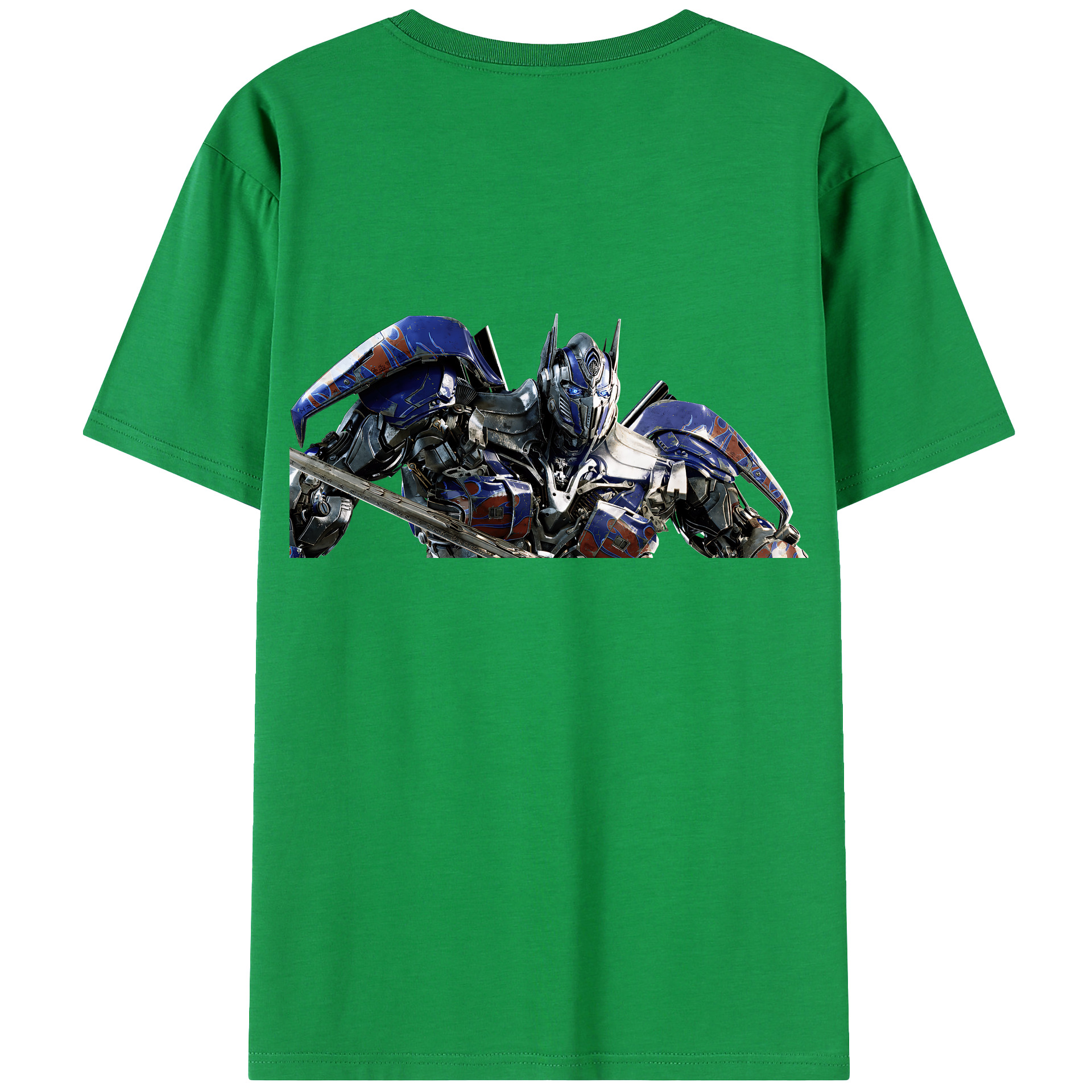 （画像用） Transformers トランスフォーマー 綿100％ メンズ半袖Tシャツ（バックプリント） 通気性
