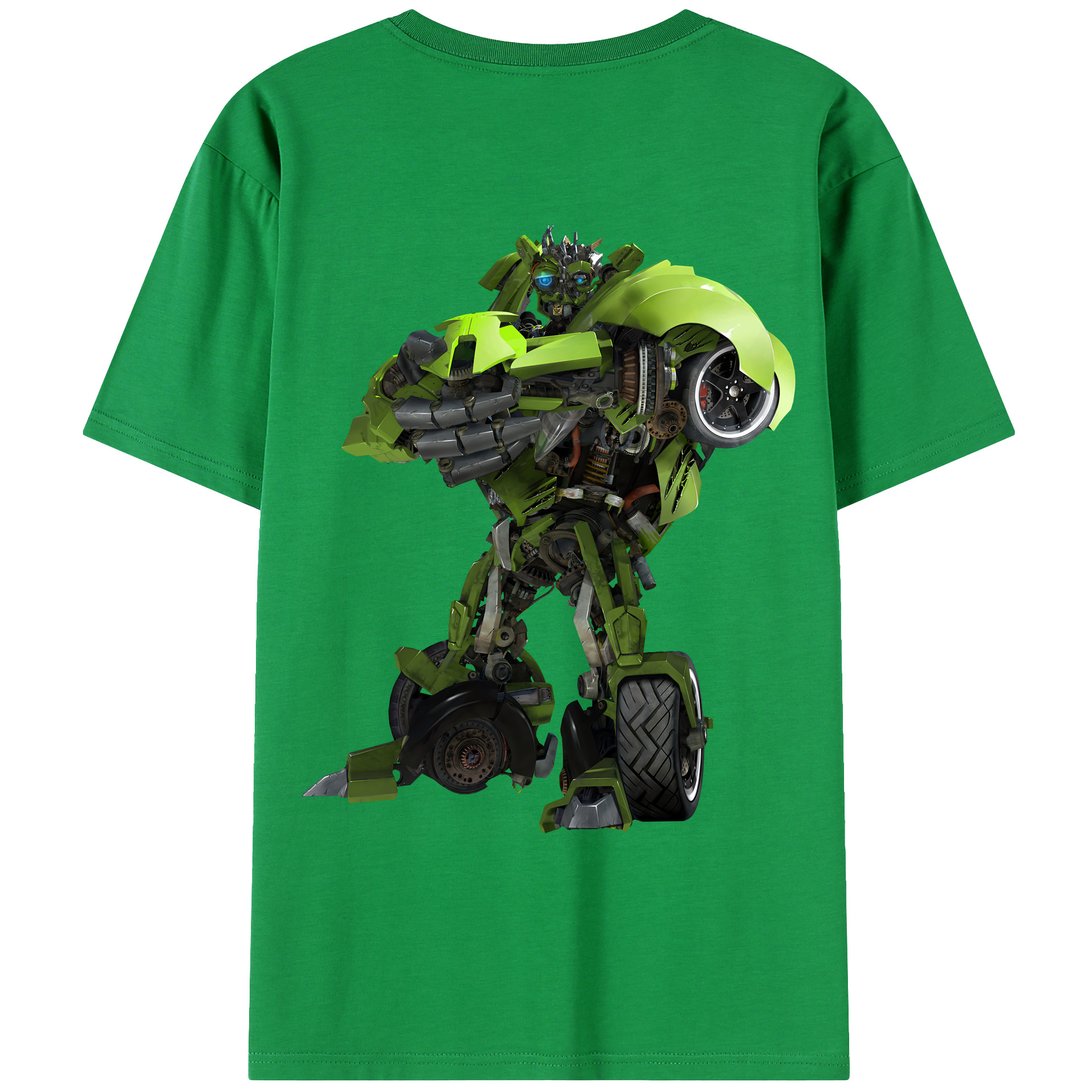 （画像用） Transformers トランスフォーマー 綿100％ メンズ半袖Tシャツ（バックプリント） 通気性