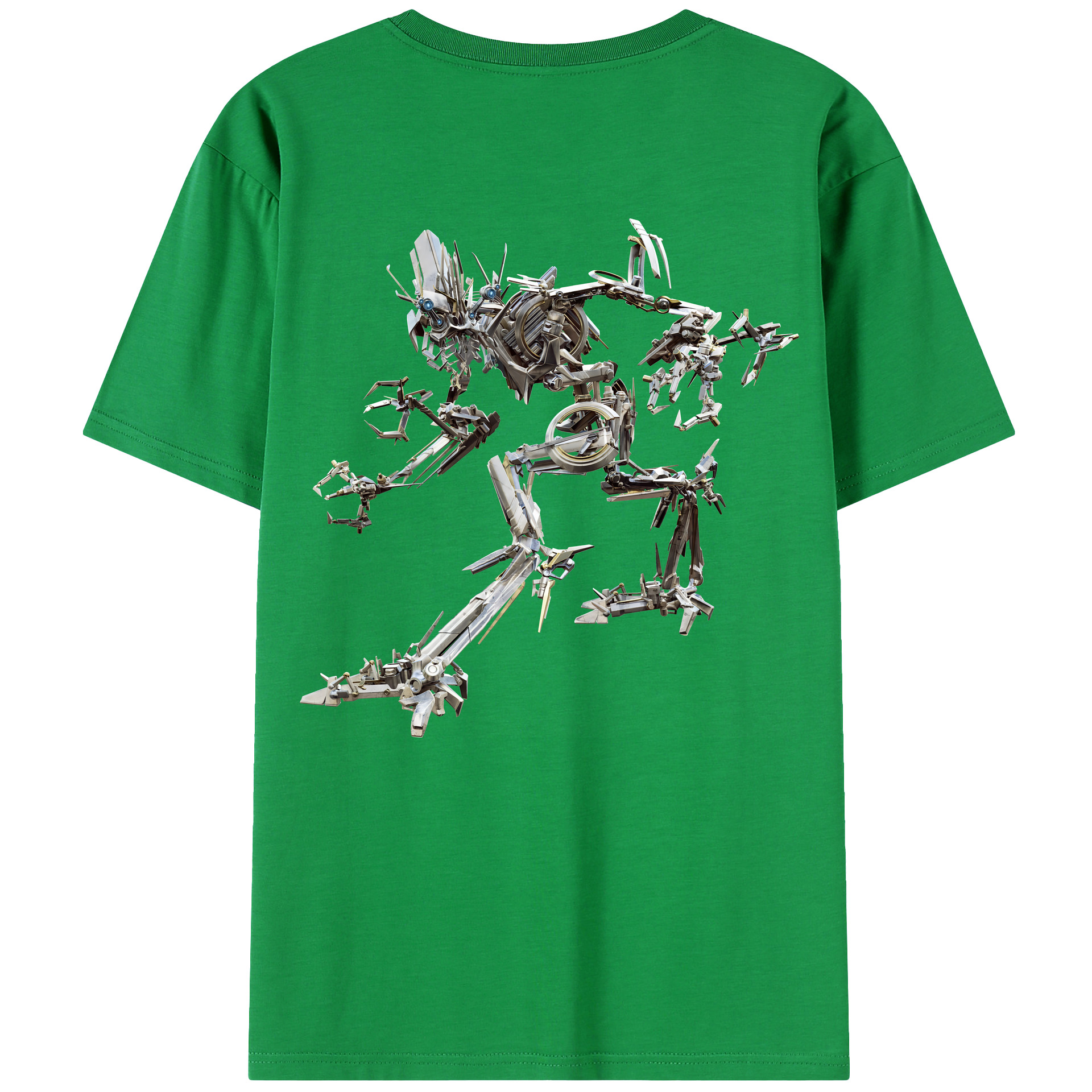 （画像用） Transformers トランスフォーマー 綿100％ メンズ半袖Tシャツ（バックプリント） 通気性