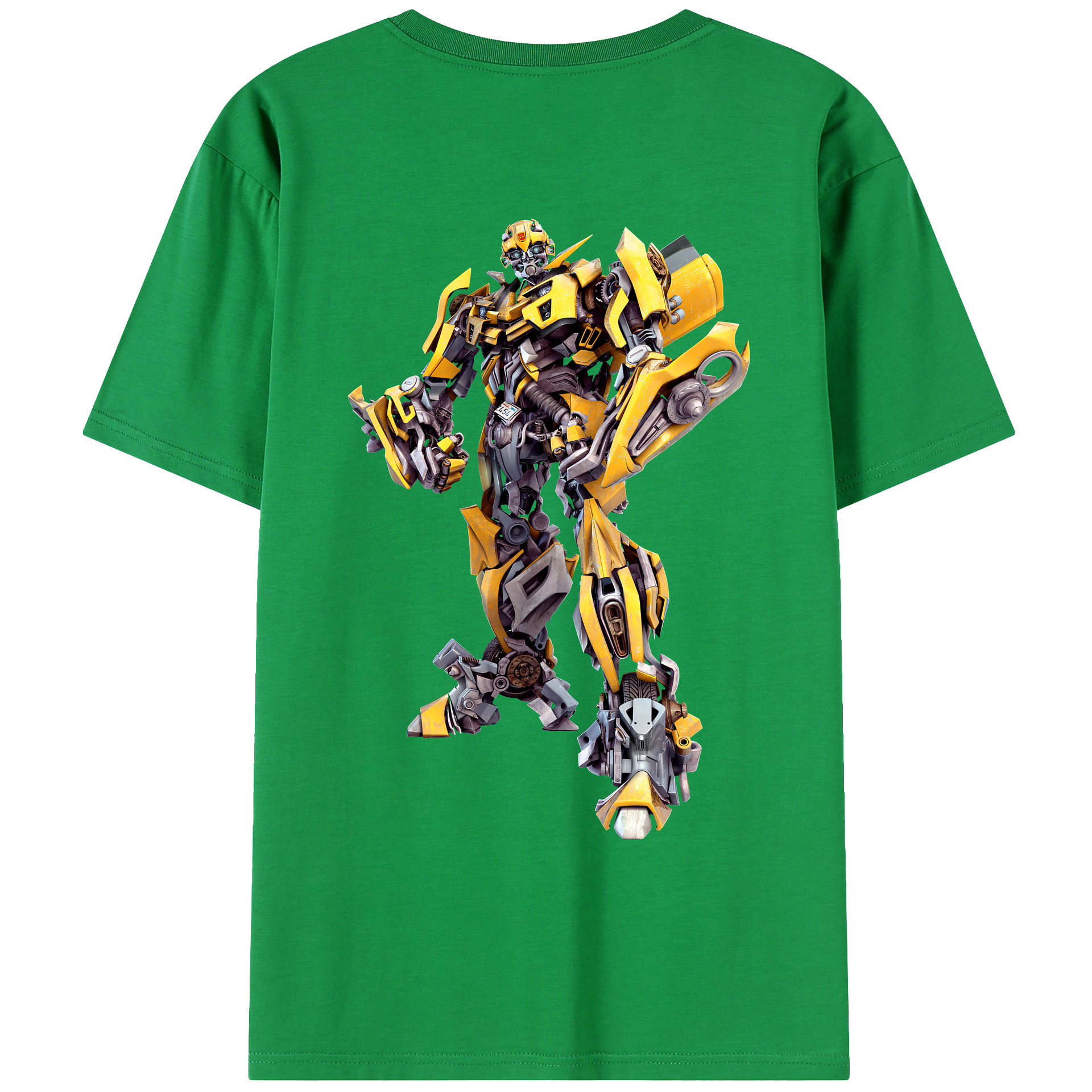 （画像用） Transformers トランスフォーマー 綿100％ メンズ半袖Tシャツ（バックプリント） 通気性