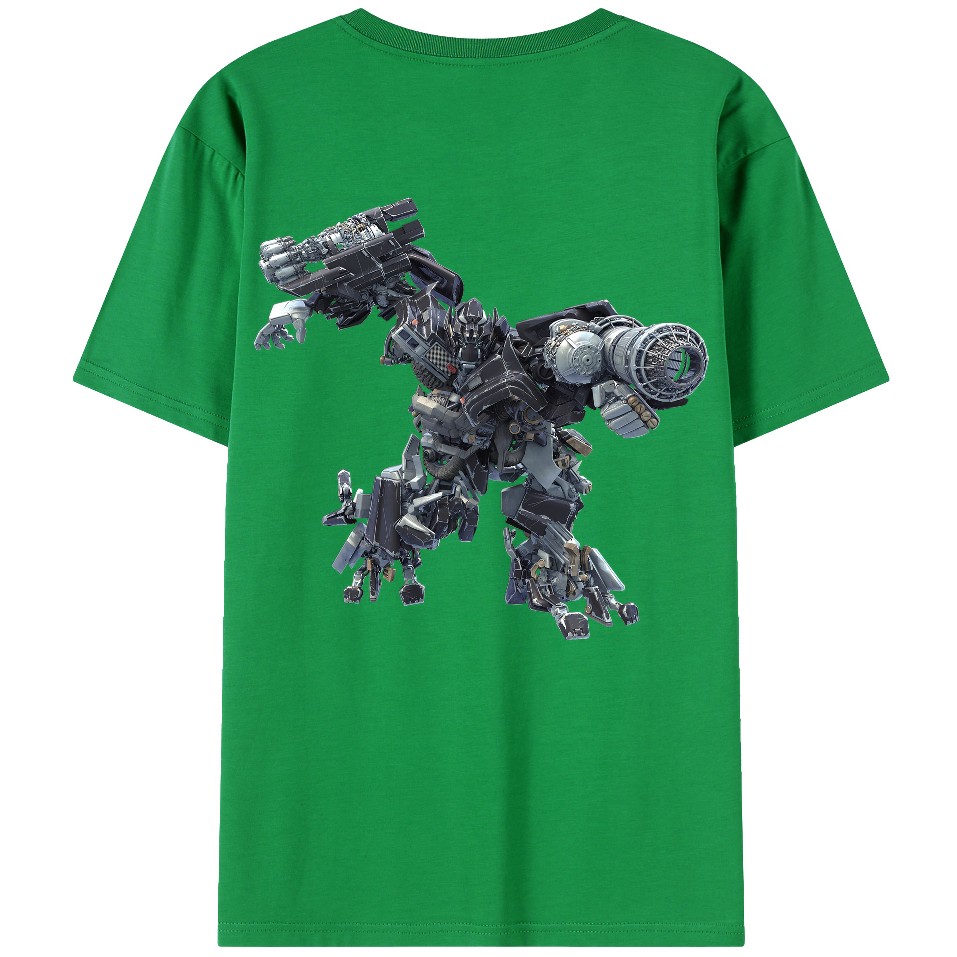 （画像用） Transformers トランスフォーマー 綿100％ メンズ半袖Tシャツ（バックプリント） 通気性