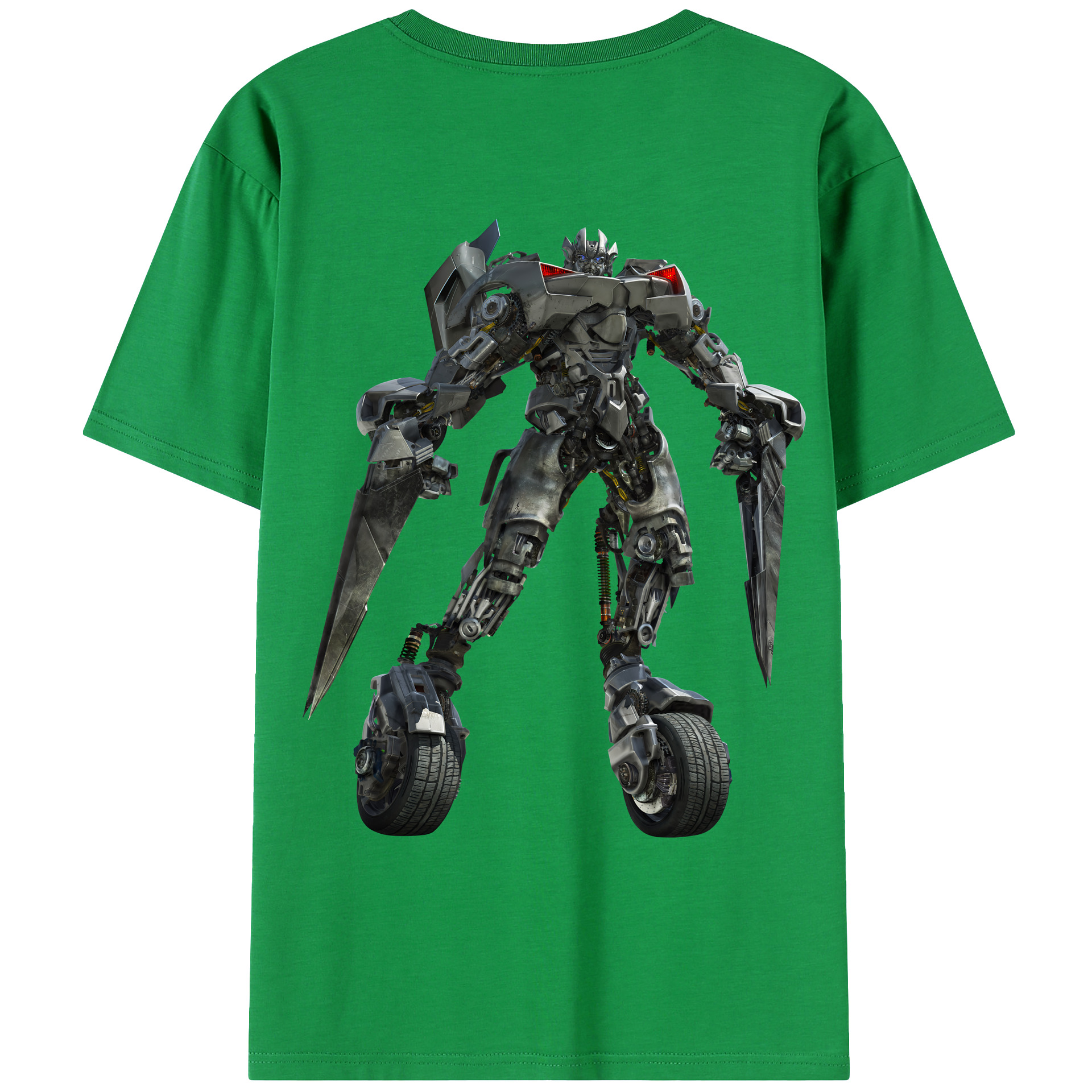 （画像用） Transformers トランスフォーマー 綿100％ メンズ半袖Tシャツ（バックプリント） 通気性