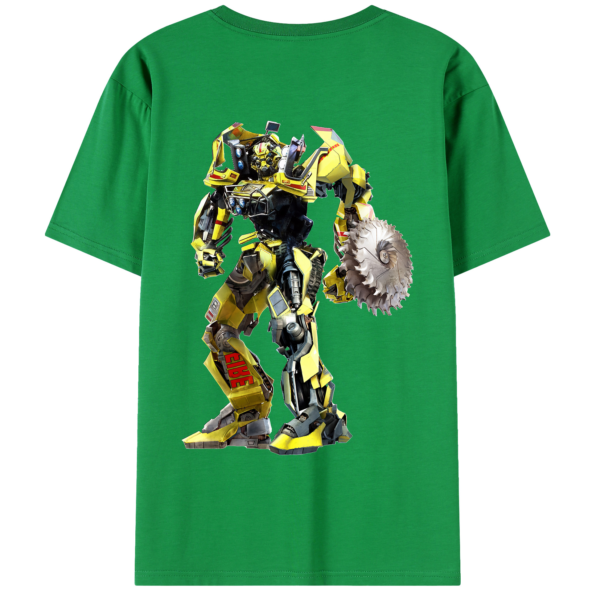 （画像用） Transformers トランスフォーマー 綿100％ メンズ半袖Tシャツ（バックプリント） 通気性