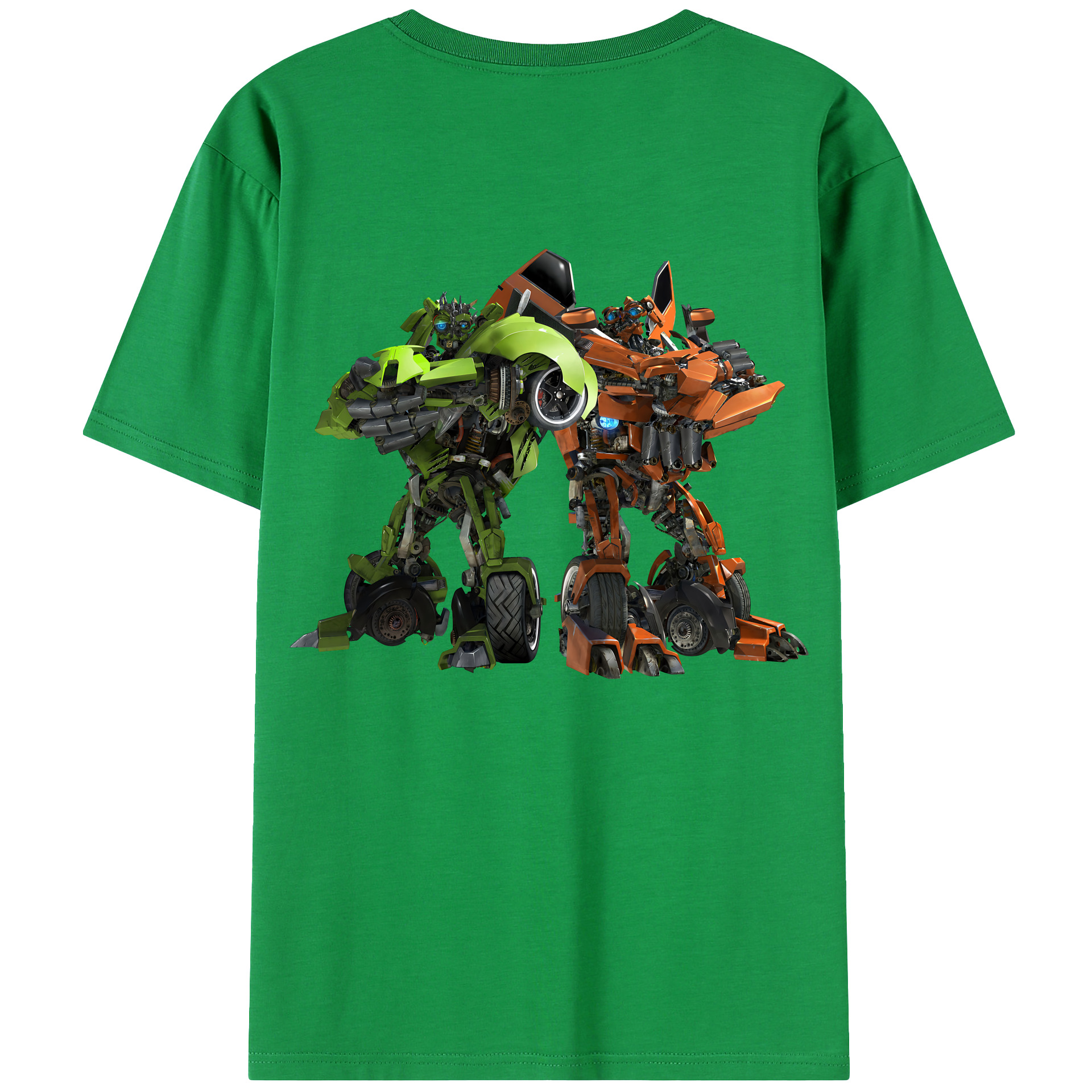 （画像用） Transformers トランスフォーマー 綿100％ メンズ半袖Tシャツ（バックプリント） 通気性