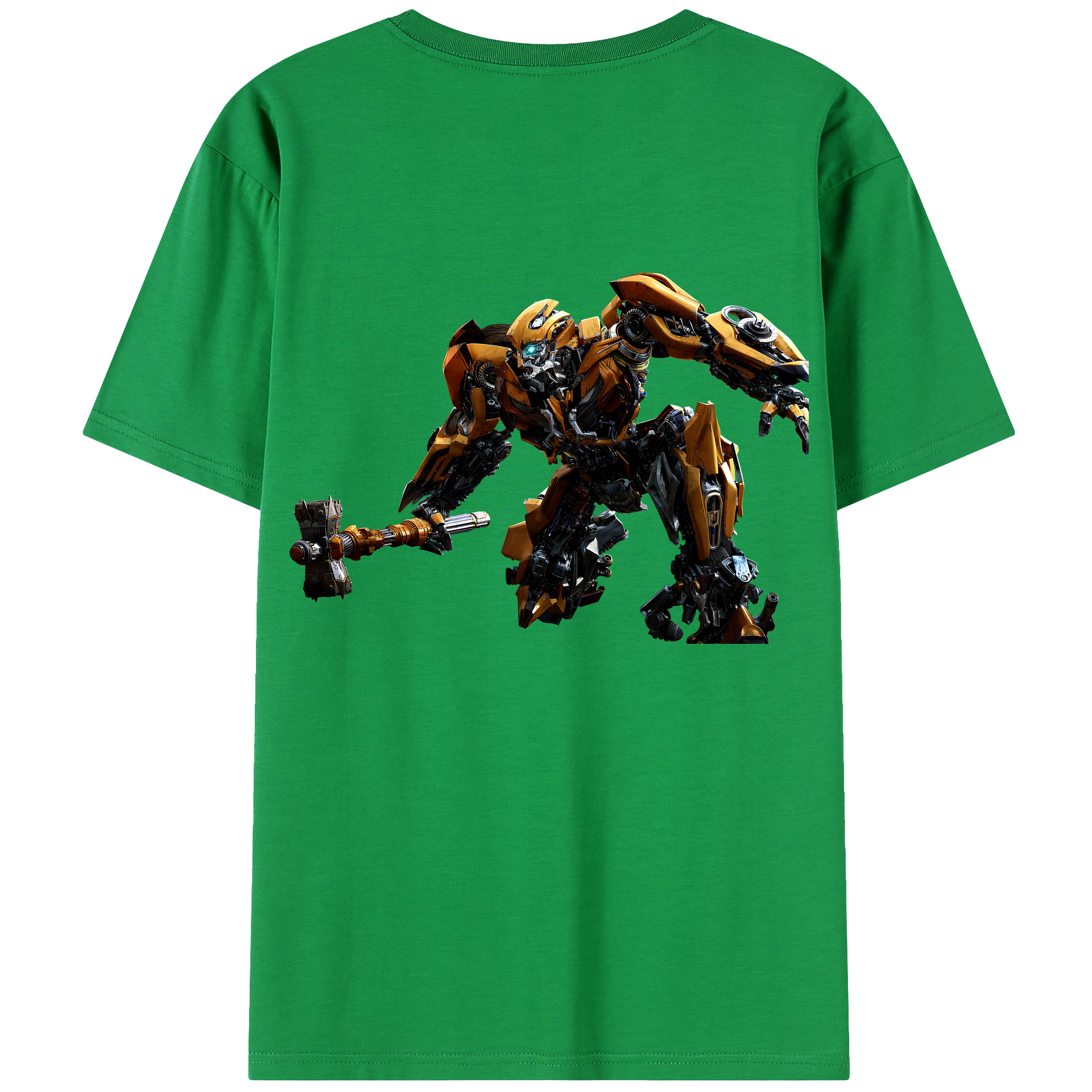 （画像用） Transformers トランスフォーマー 綿100％ メンズ半袖Tシャツ（バックプリント） 通気性