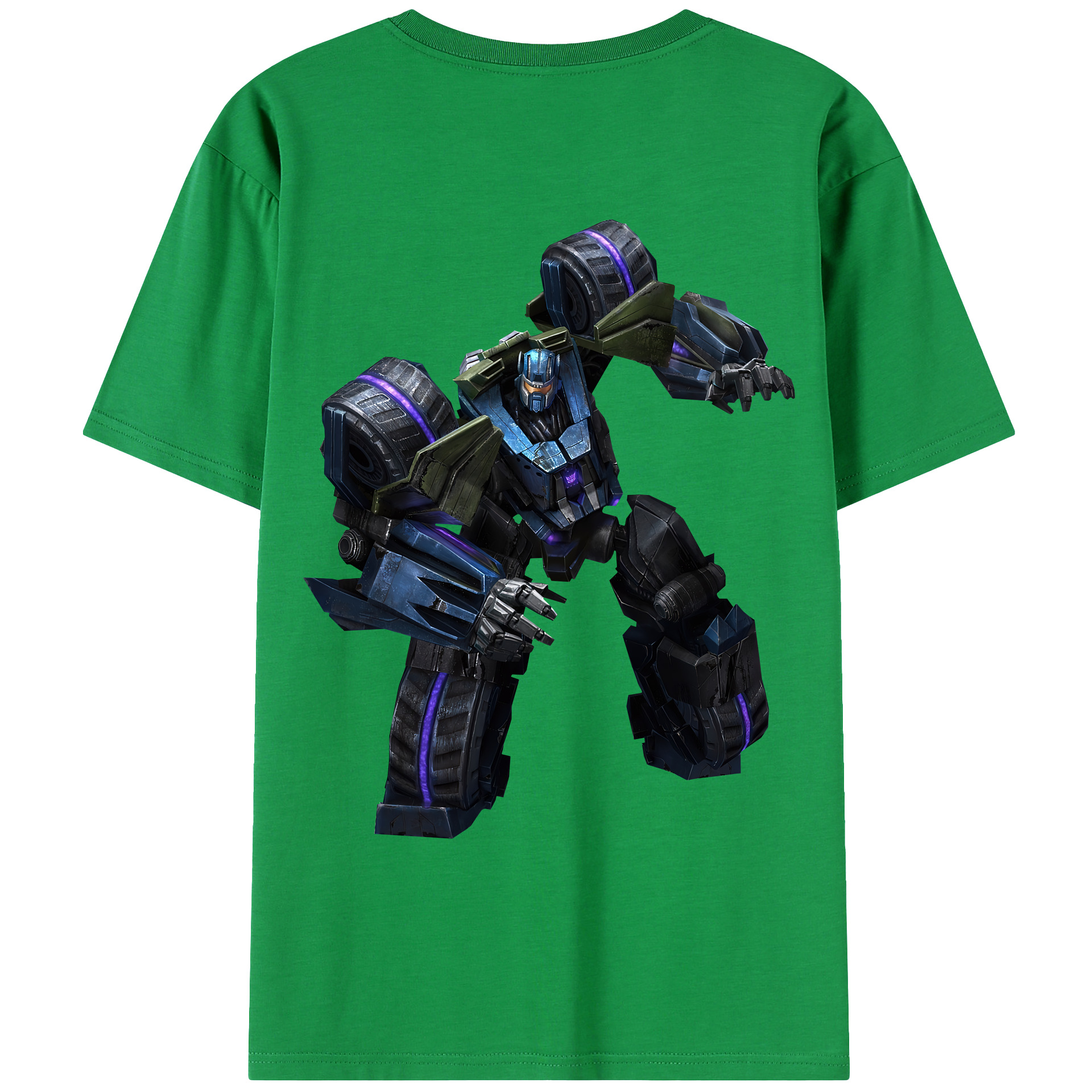 （画像用） Transformers トランスフォーマー 綿100％ メンズ半袖Tシャツ（バックプリント） 通気性