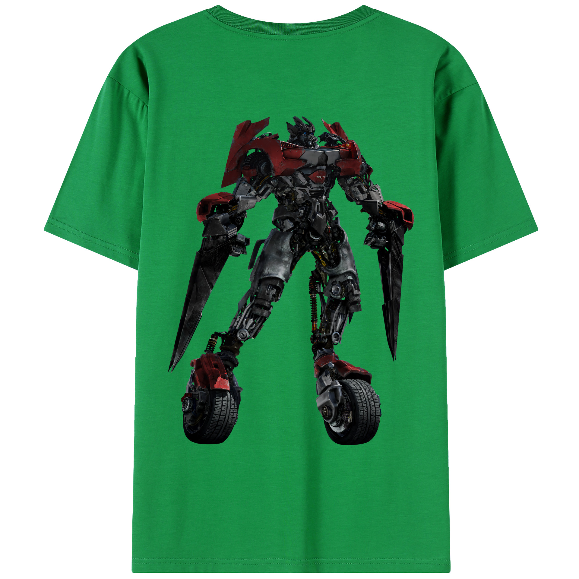 （画像用） Transformers トランスフォーマー 綿100％ メンズ半袖Tシャツ（バックプリント） 通気性