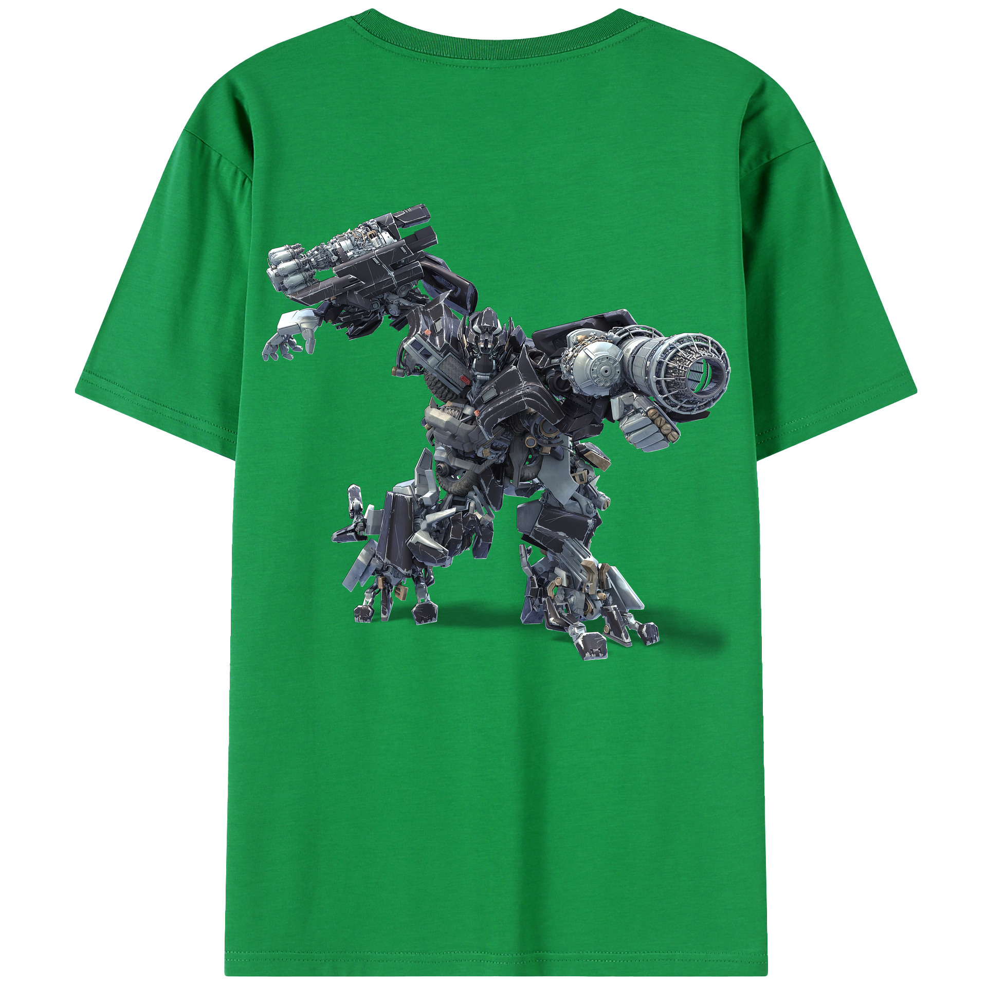 （画像用） Transformers トランスフォーマー 綿100％ メンズ半袖Tシャツ（バックプリント） 通気性
