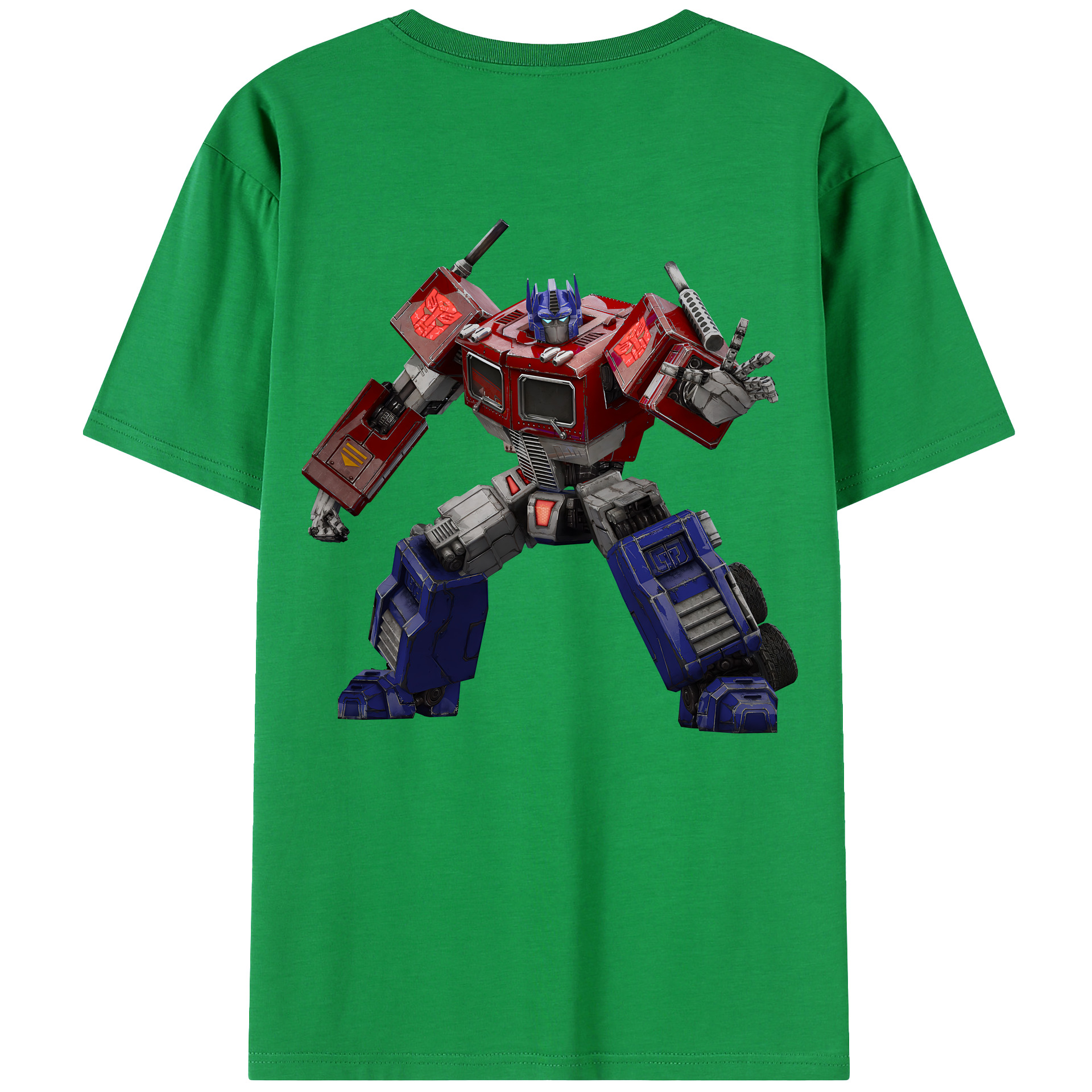 （画像用） Transformers トランスフォーマー 綿100％ メンズ半袖Tシャツ（バックプリント） 通気性