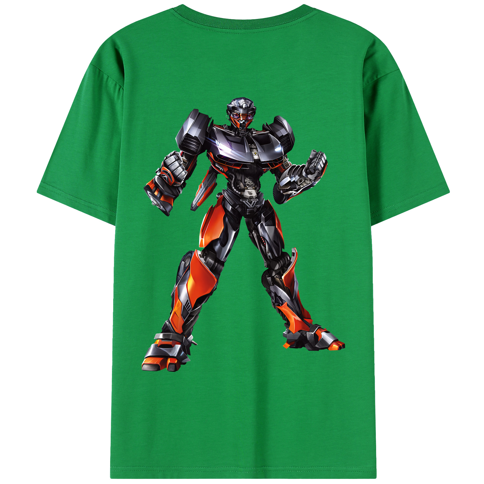 （画像用） Transformers トランスフォーマー 綿100％ メンズ半袖Tシャツ（バックプリント） 通気性