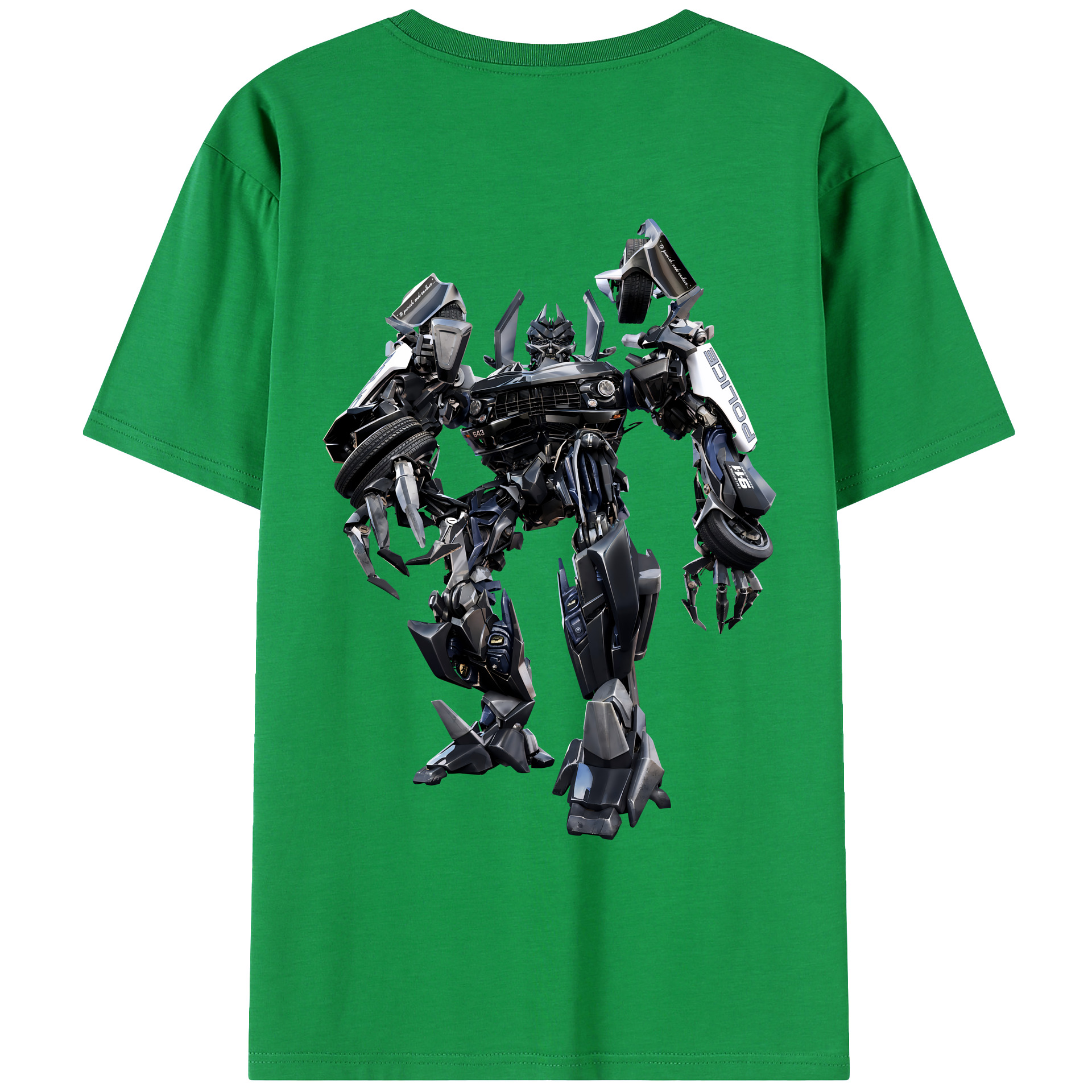 （画像用） Transformers トランスフォーマー 綿100％ メンズ半袖Tシャツ（バックプリント） 通気性
