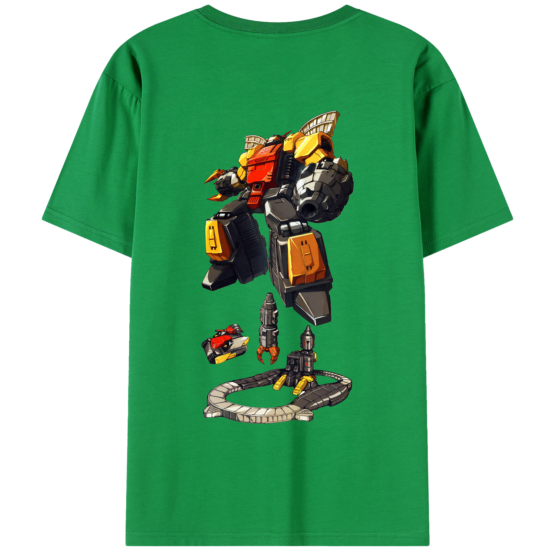 （画像用） Transformers トランスフォーマー 綿100％ メンズ半袖Tシャツ（バックプリント） 通気性