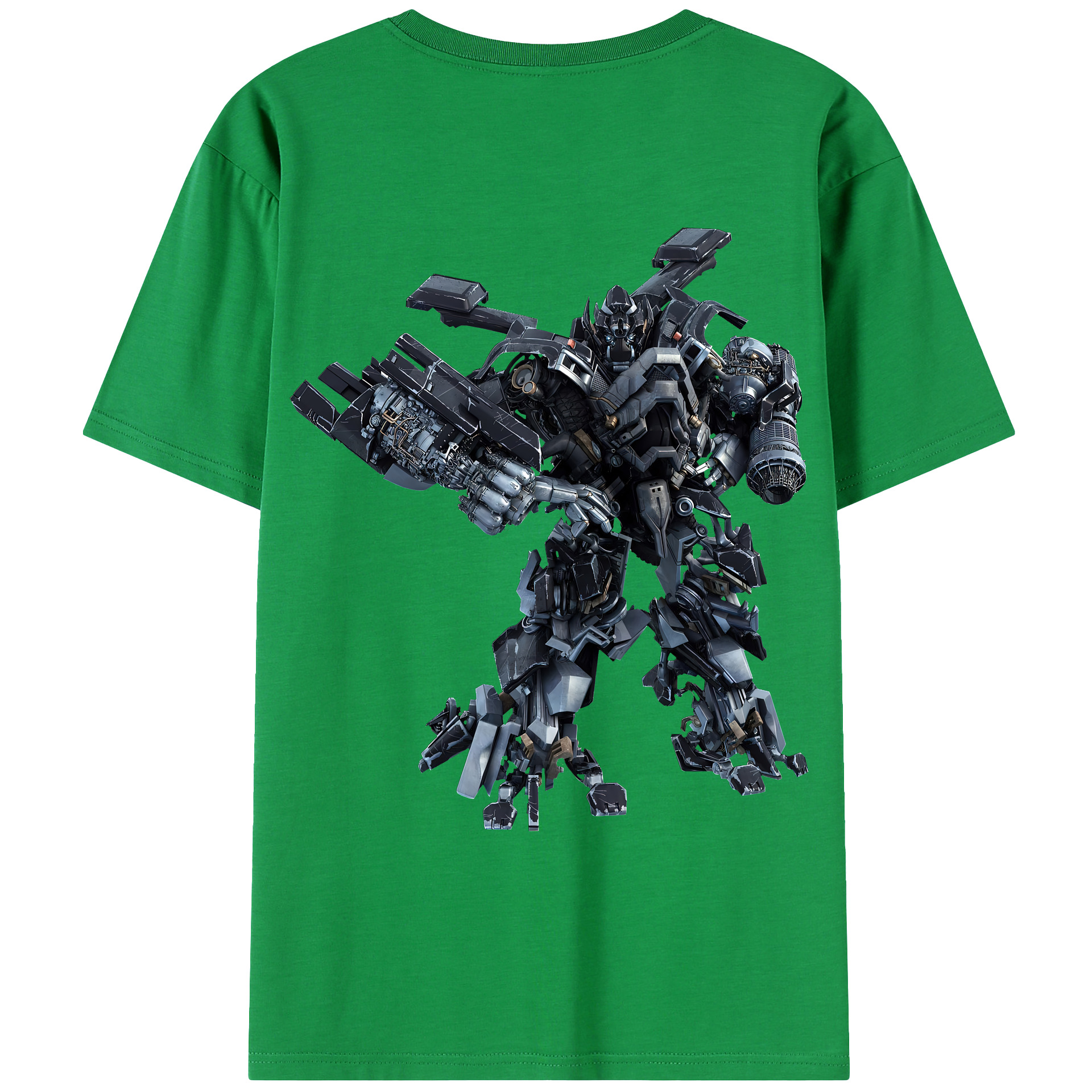 （画像用） Transformers トランスフォーマー 綿100％ メンズ半袖Tシャツ（バックプリント） 通気性
