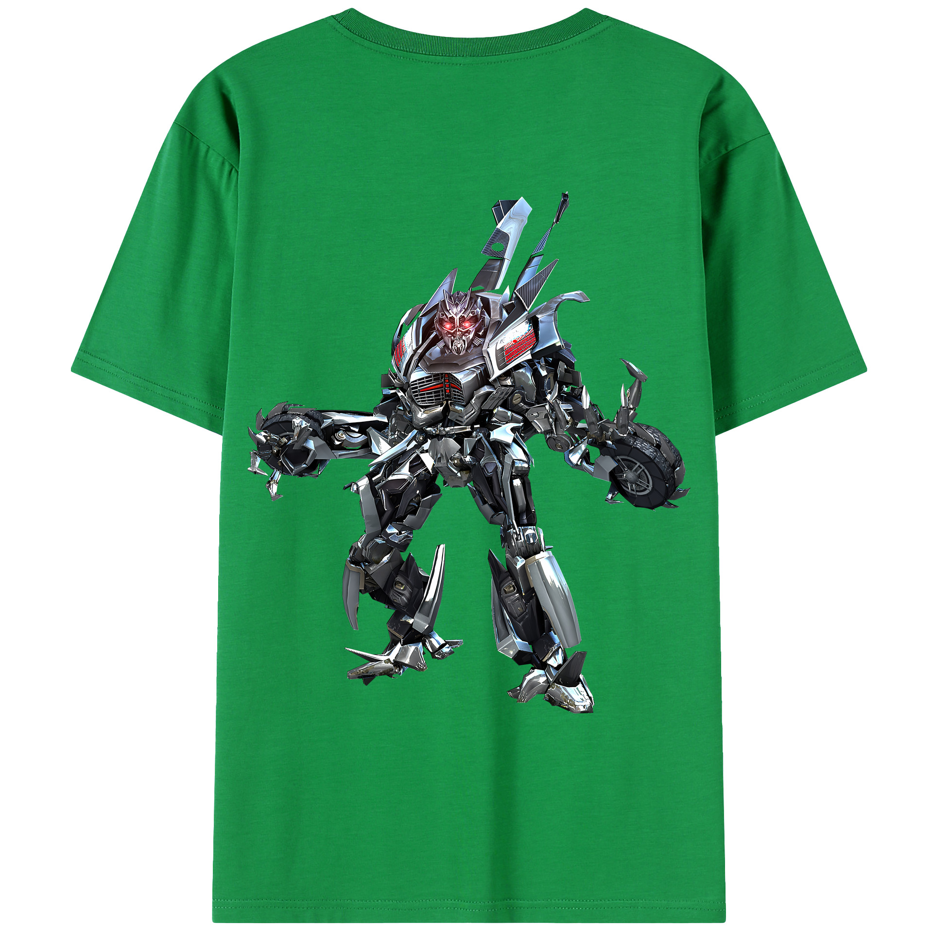 （画像用） Transformers トランスフォーマー 綿100％ メンズ半袖Tシャツ（バックプリント） 通気性