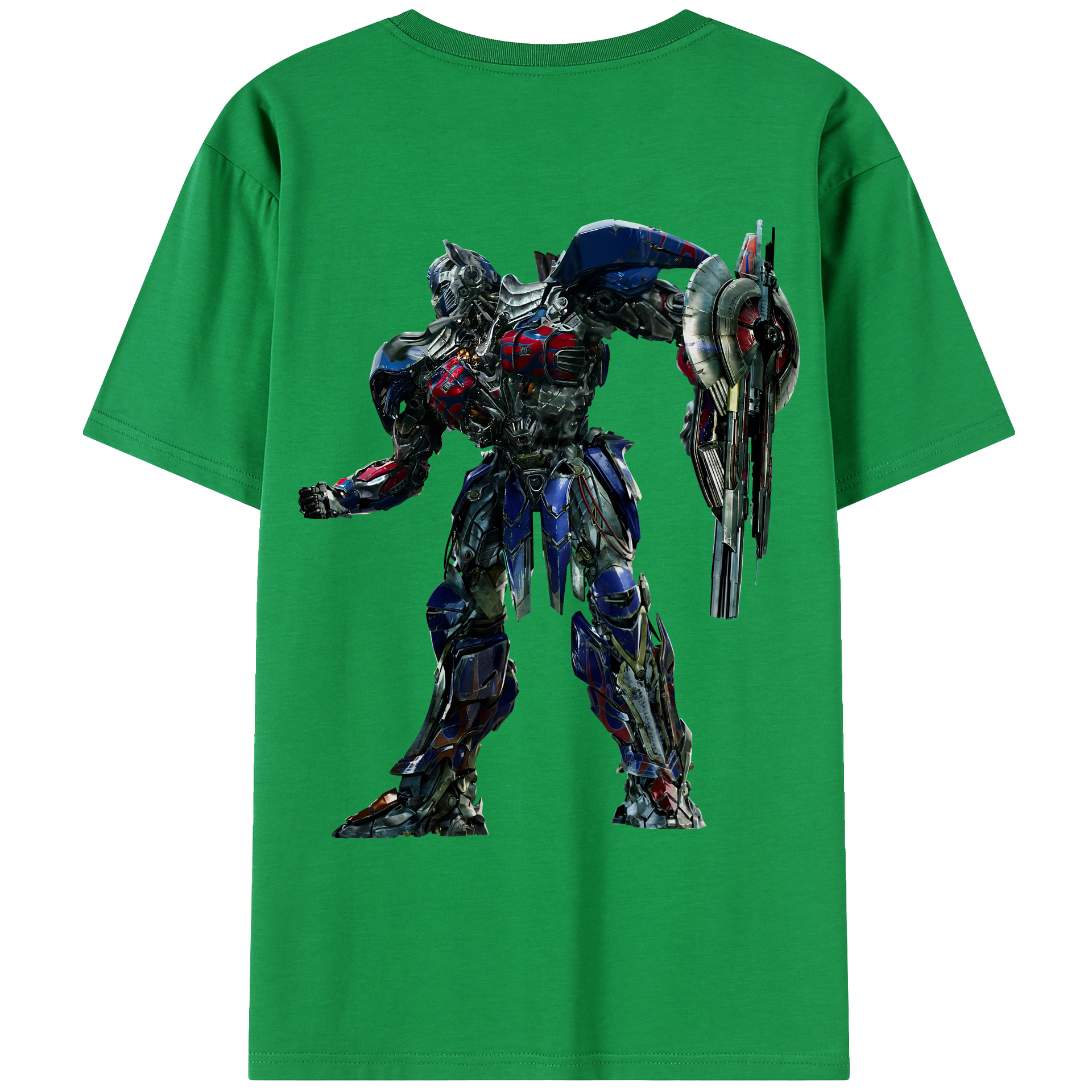 （画像用） Transformers トランスフォーマー 綿100％ メンズ半袖Tシャツ（バックプリント） 通気性