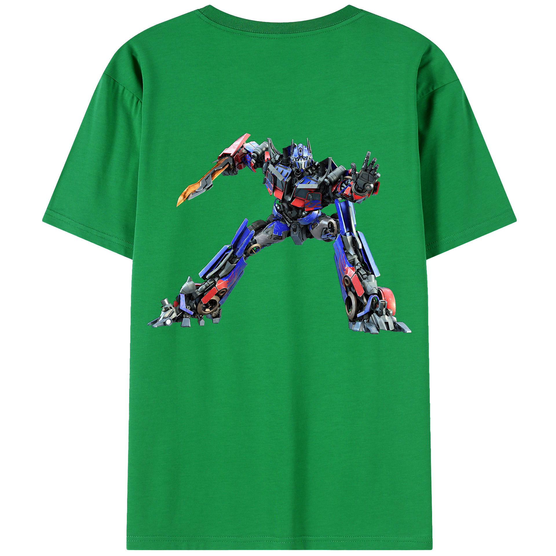 （画像用） Transformers トランスフォーマー 綿100％ メンズ半袖Tシャツ（バックプリント） 通気性