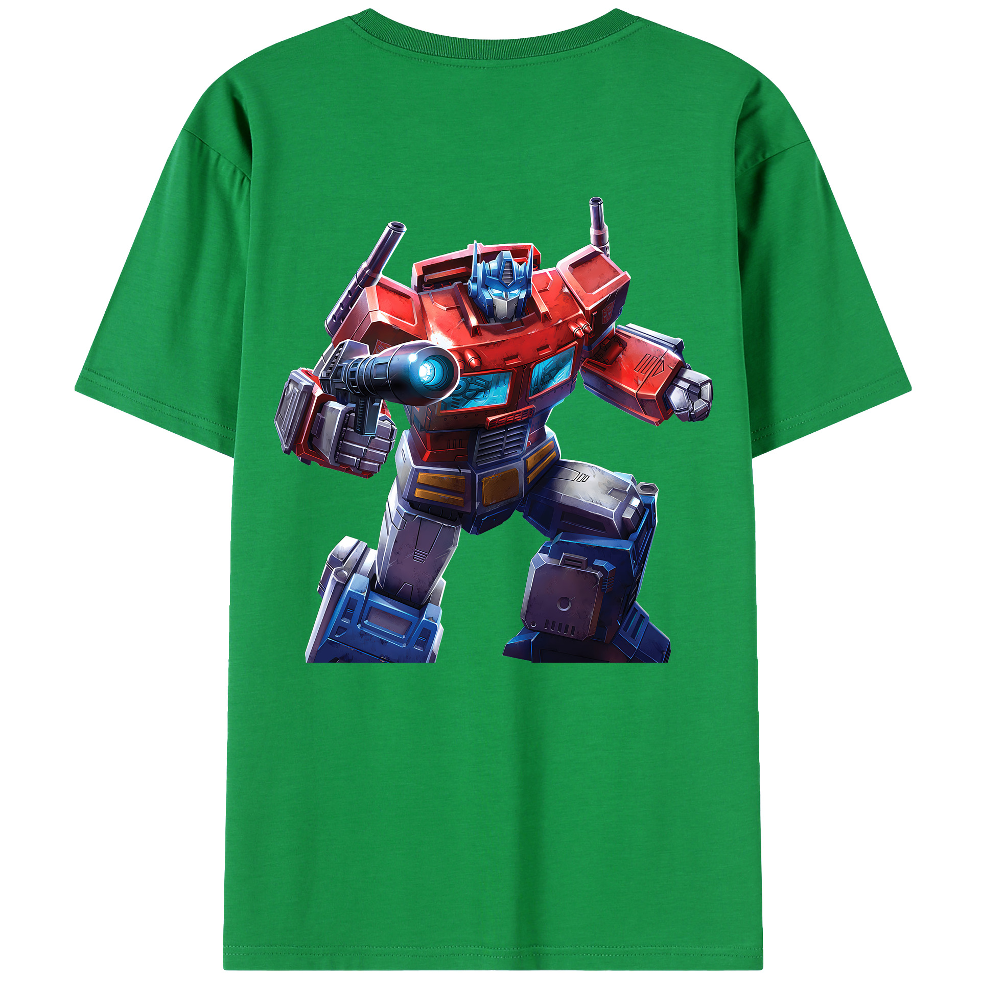 （画像用） Transformers トランスフォーマー 綿100％ メンズ半袖Tシャツ（バックプリント） 通気性