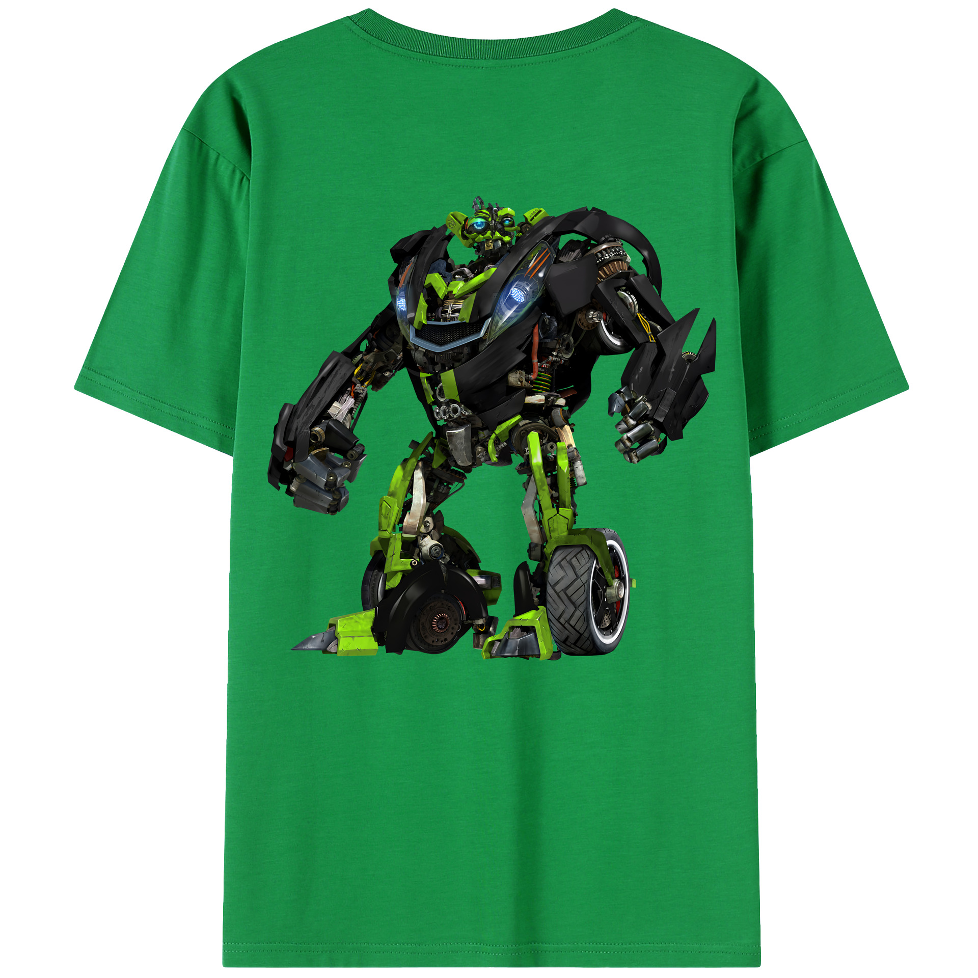 （画像用） Transformers トランスフォーマー 綿100％ メンズ半袖Tシャツ（バックプリント） 通気性