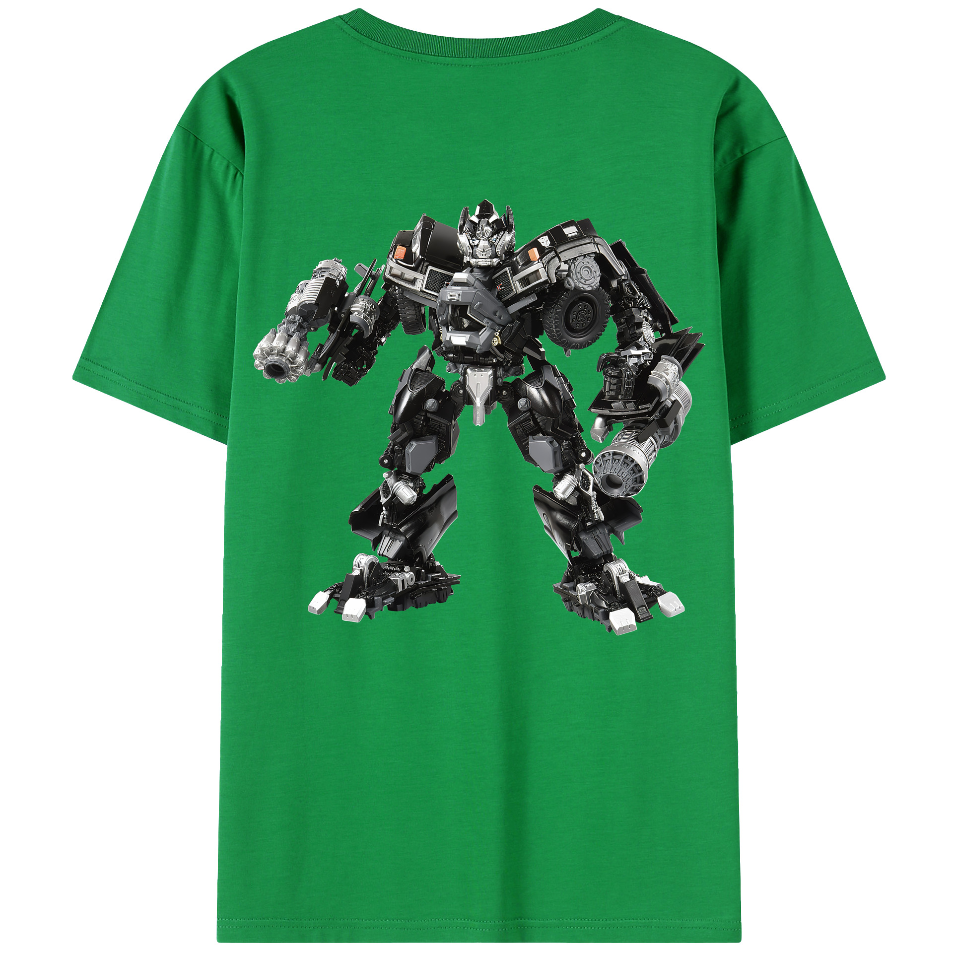 （画像用） Transformers トランスフォーマー 綿100％ メンズ半袖Tシャツ（バックプリント） 通気性