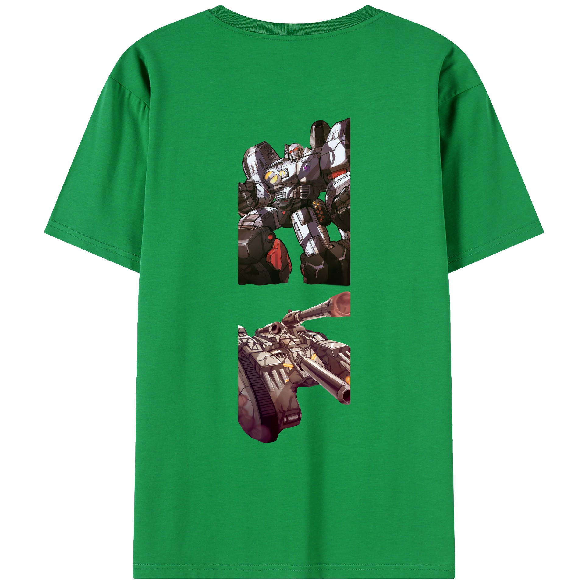 （画像用） Transformers トランスフォーマー 綿100％ メンズ半袖Tシャツ（バックプリント） 通気性