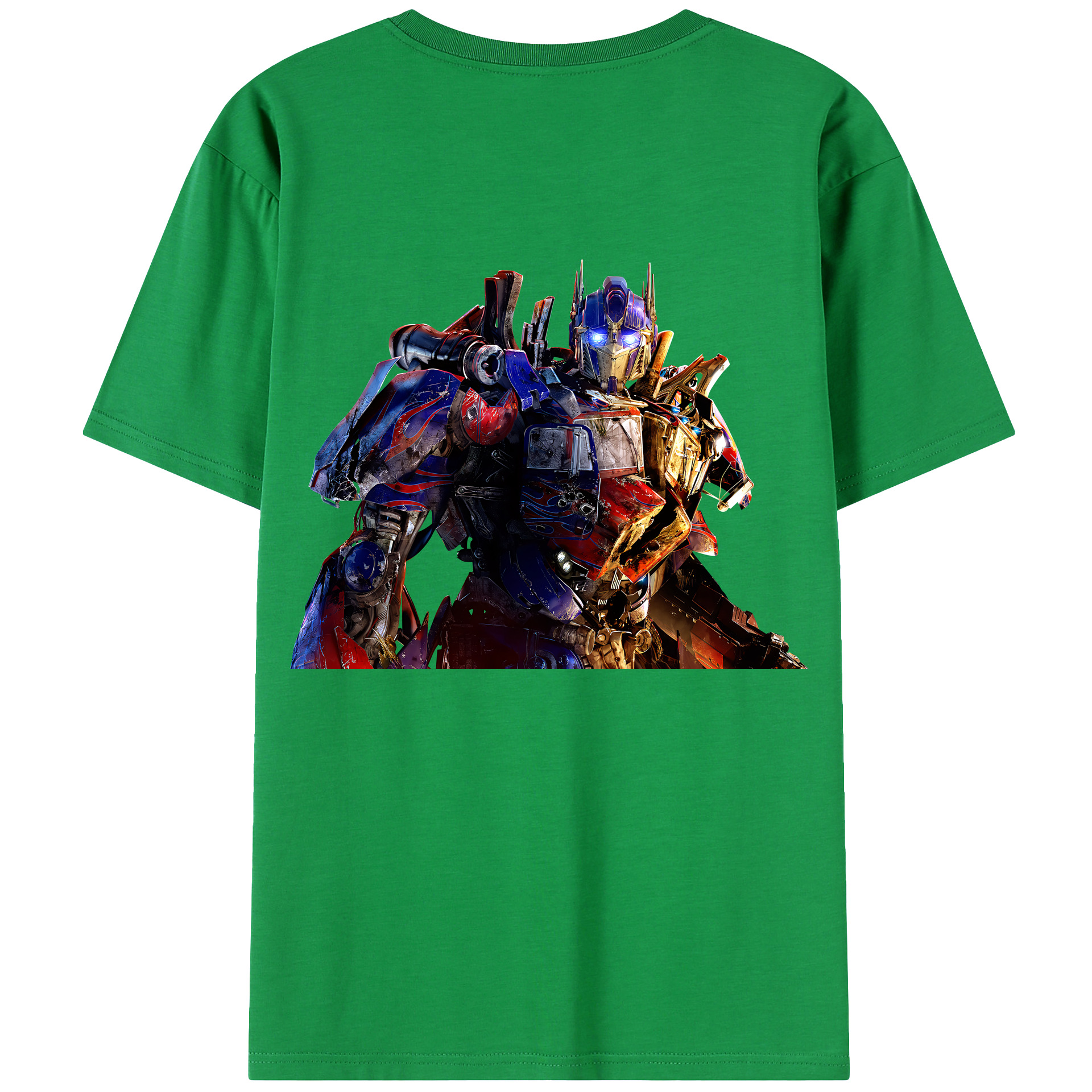 （画像用） Transformers トランスフォーマー 綿100％ メンズ半袖Tシャツ（バックプリント） 通気性